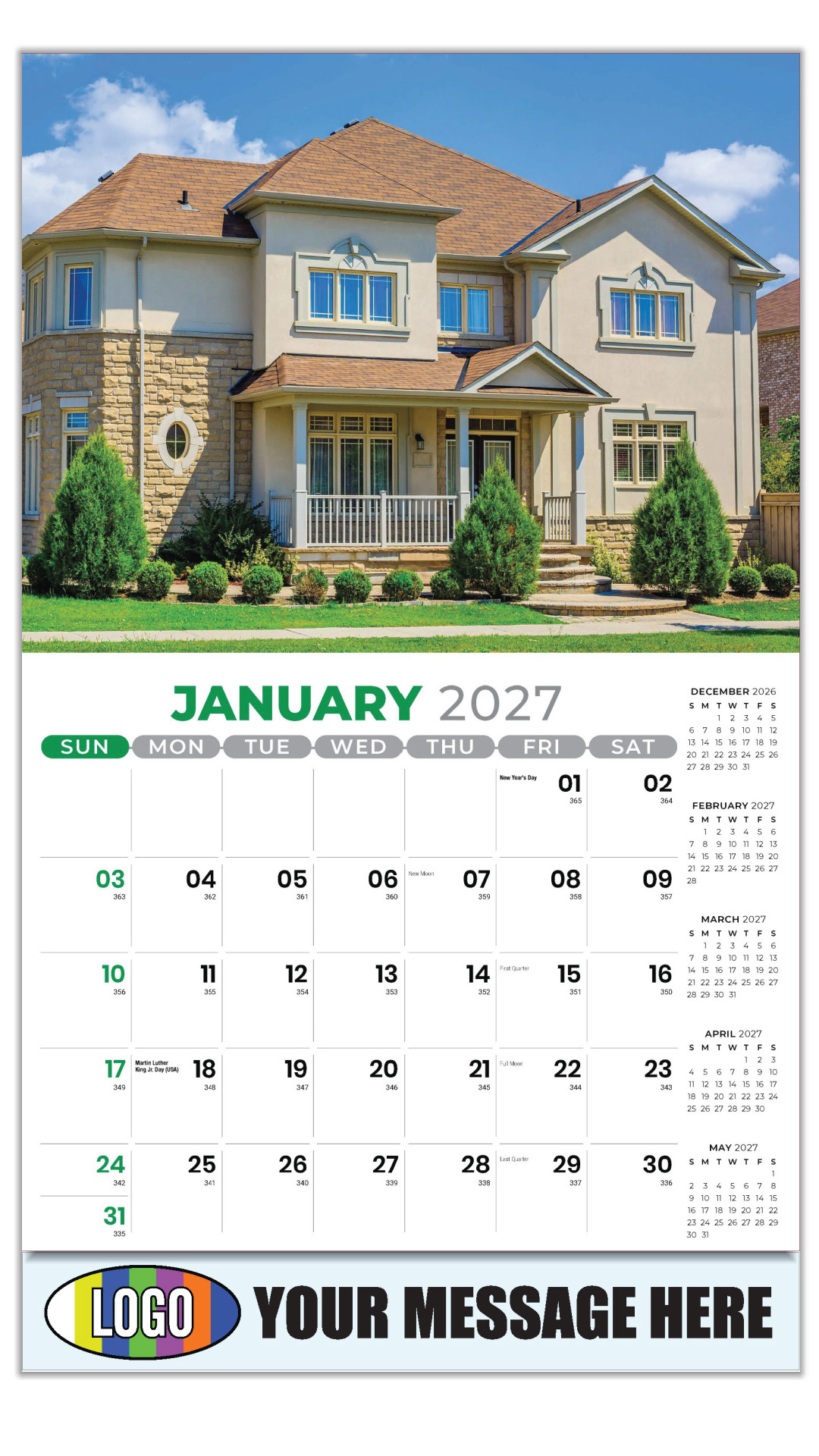 2027 Luxury Homes Business Promotional Calendar
