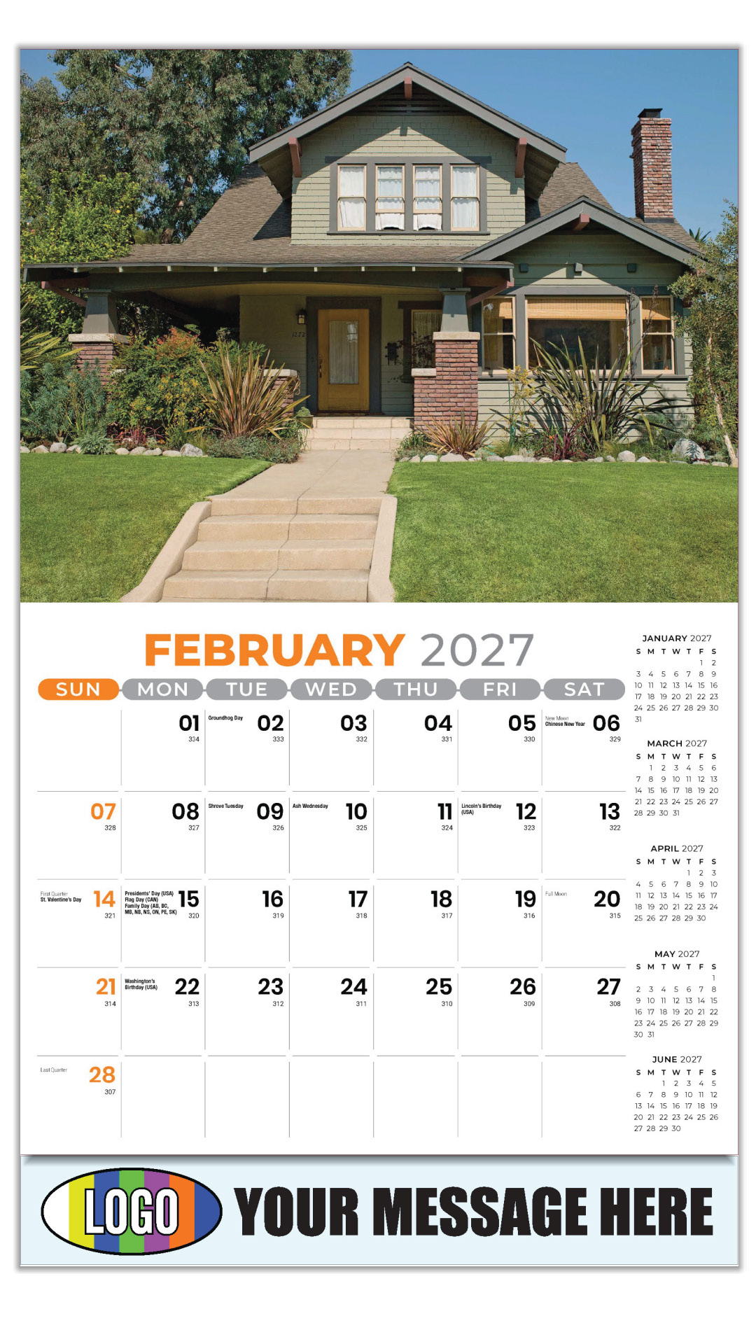 2027 Luxury Homes Business Promotional Calendar