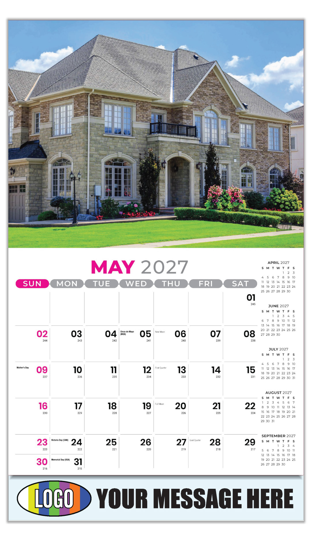 2027 Luxury Homes Business Promotional Calendar