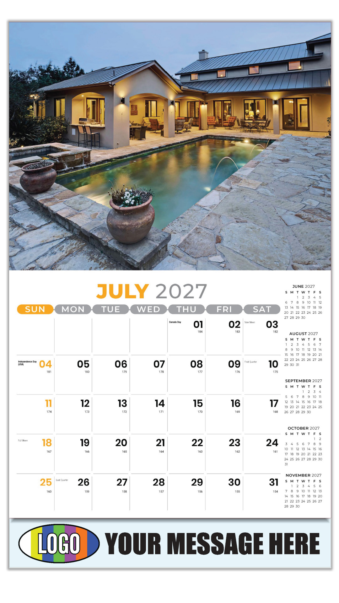 2027 Luxury Homes Business Promotional Calendar
