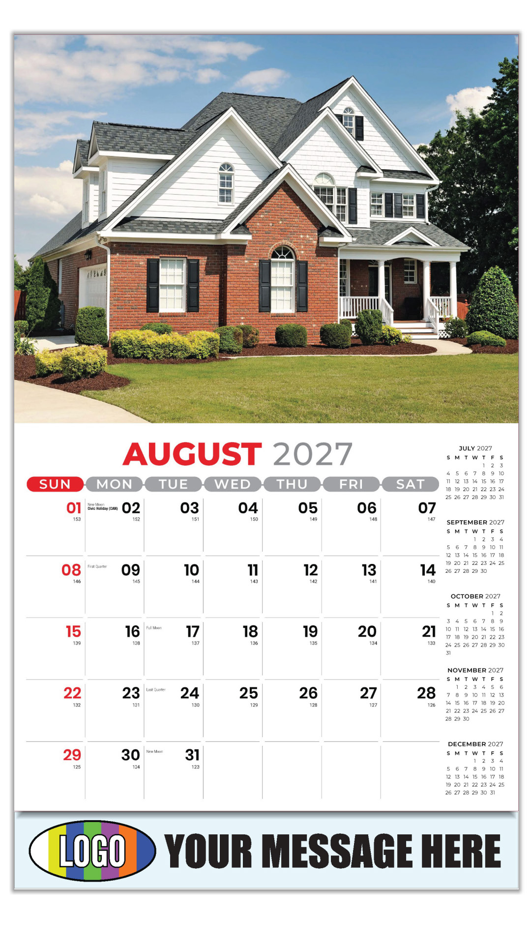 2027 Luxury Homes Business Promotional Calendar