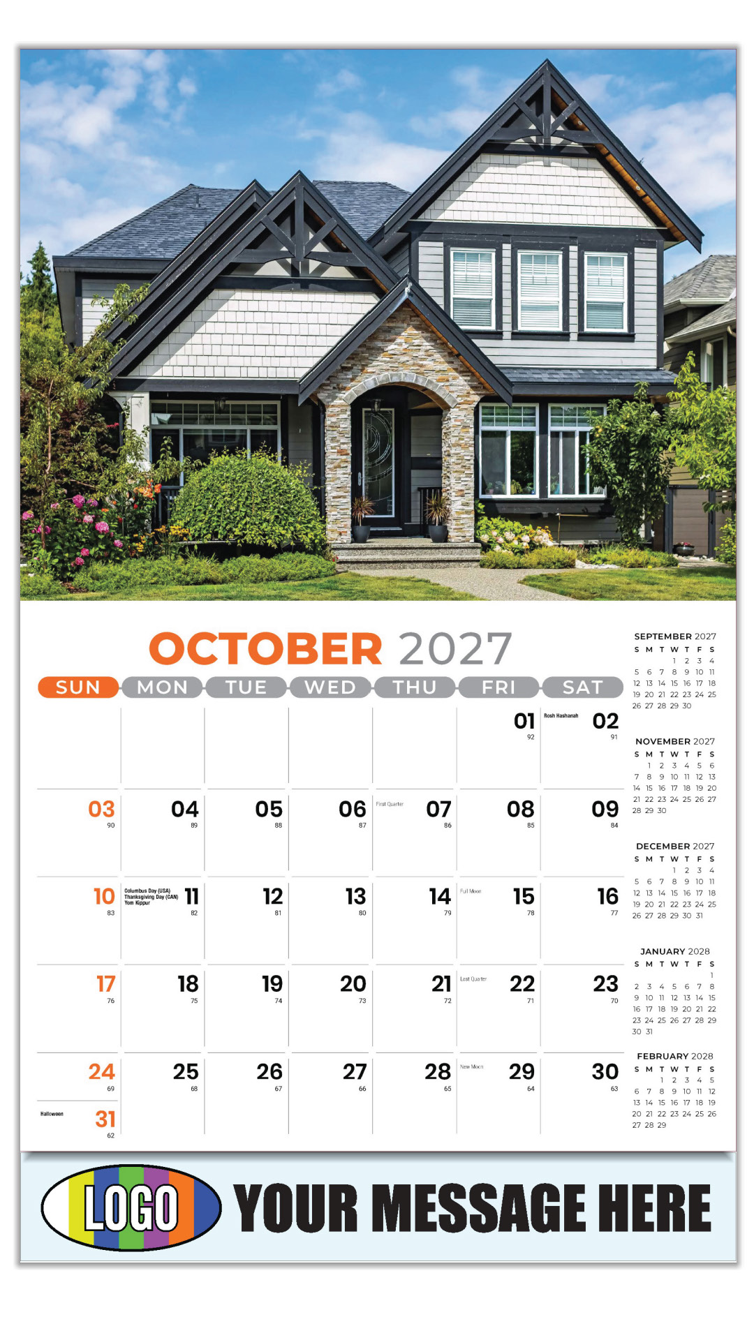 2027 Luxury Homes Business Promotional Calendar