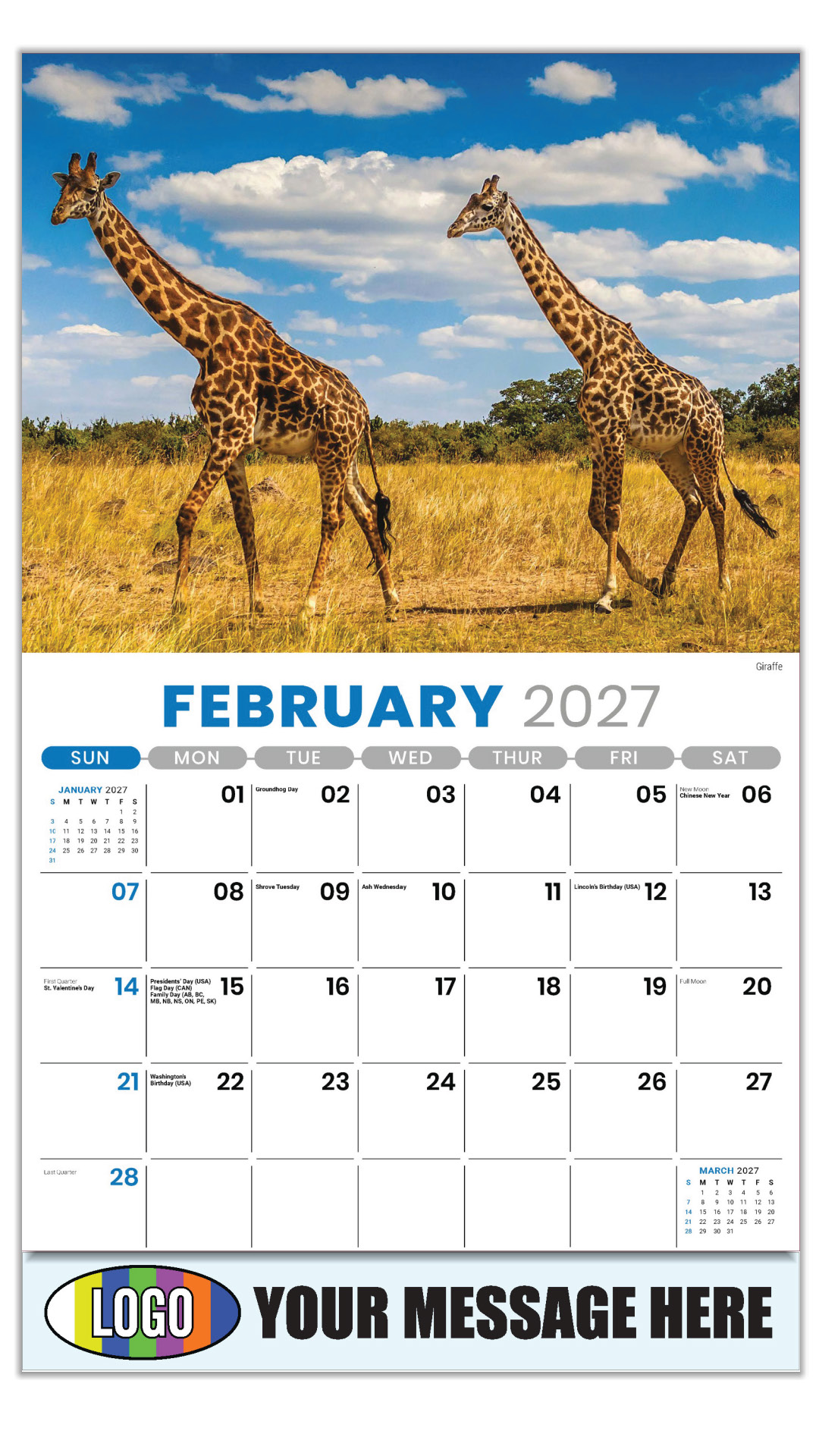 2027 International Wildlife Business Promotional Calendar