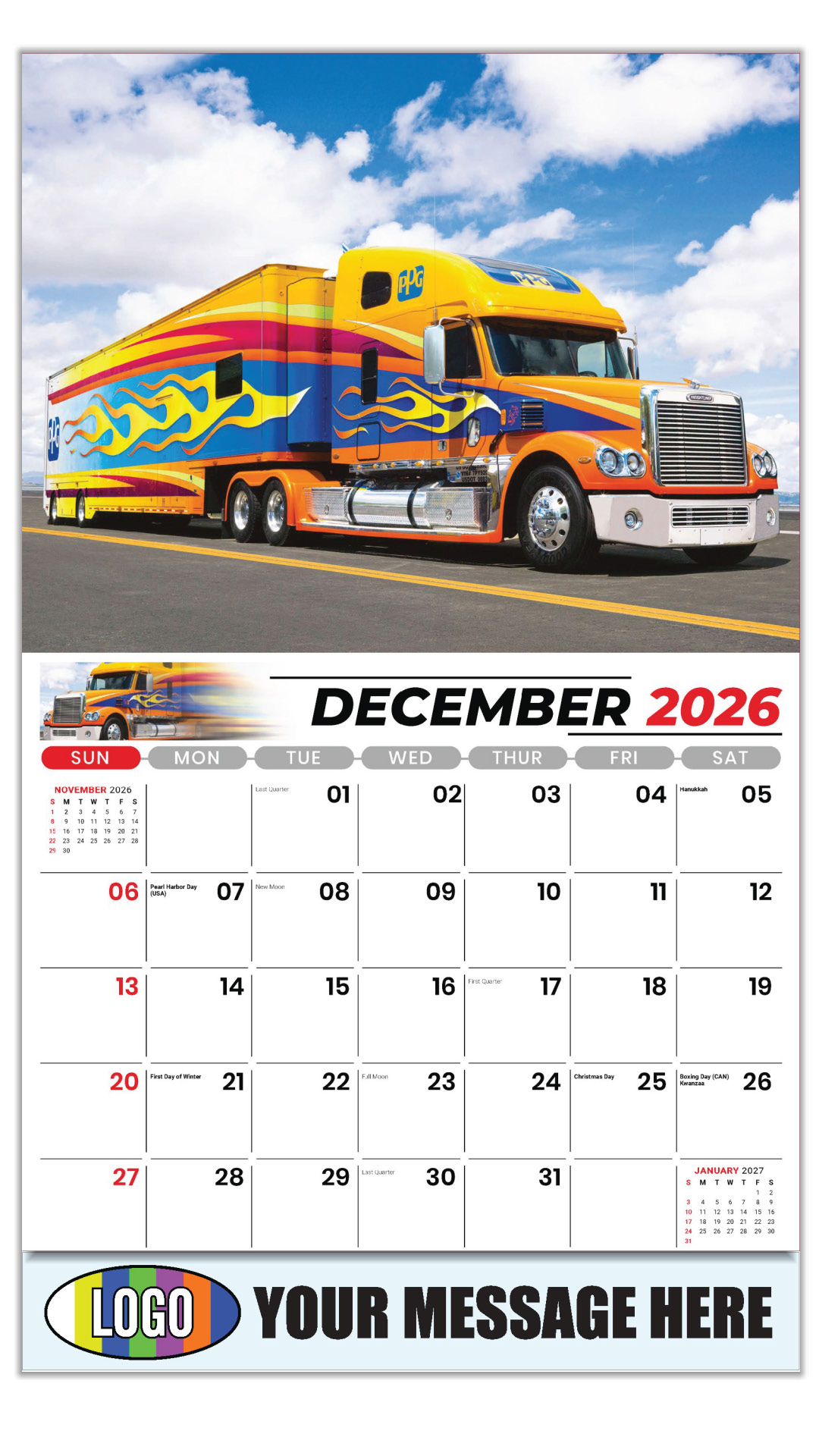 2027 Kings of the Road Business Promotional Calendar