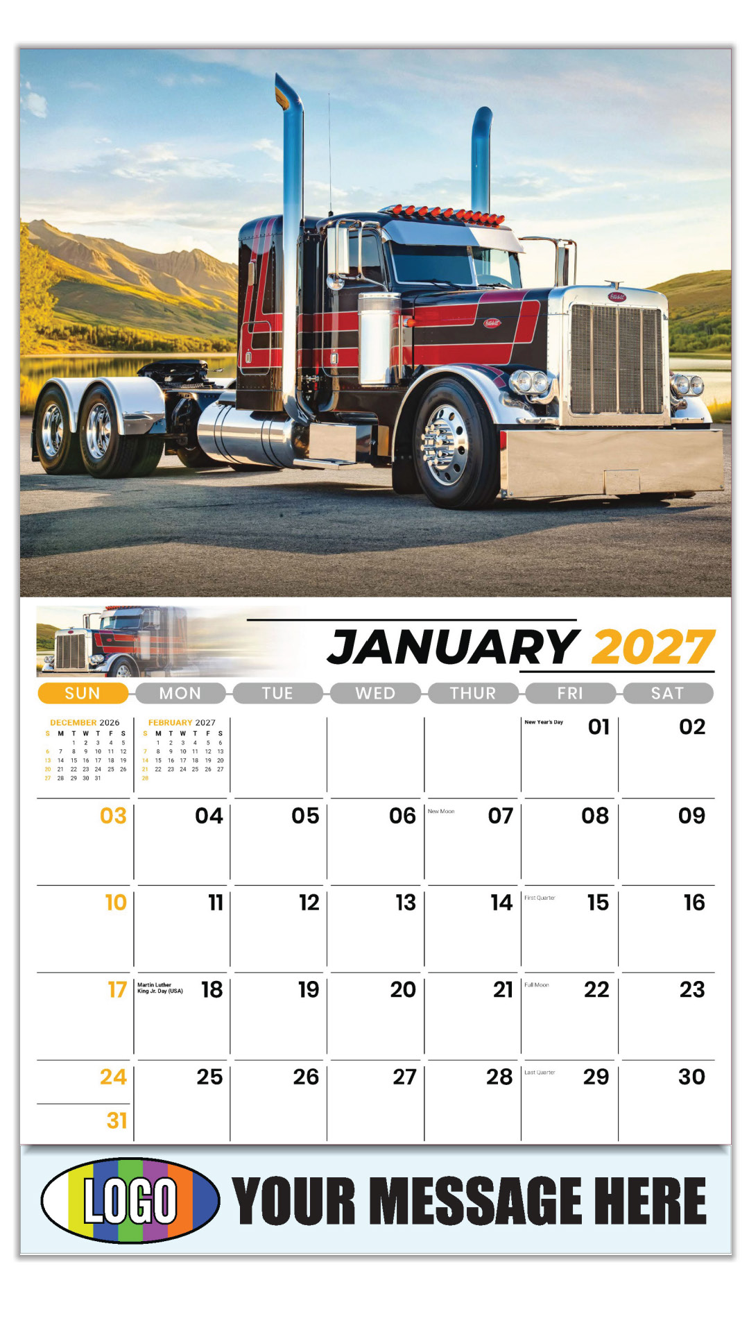 2027 Kings of the Road Business Promotional Calendar