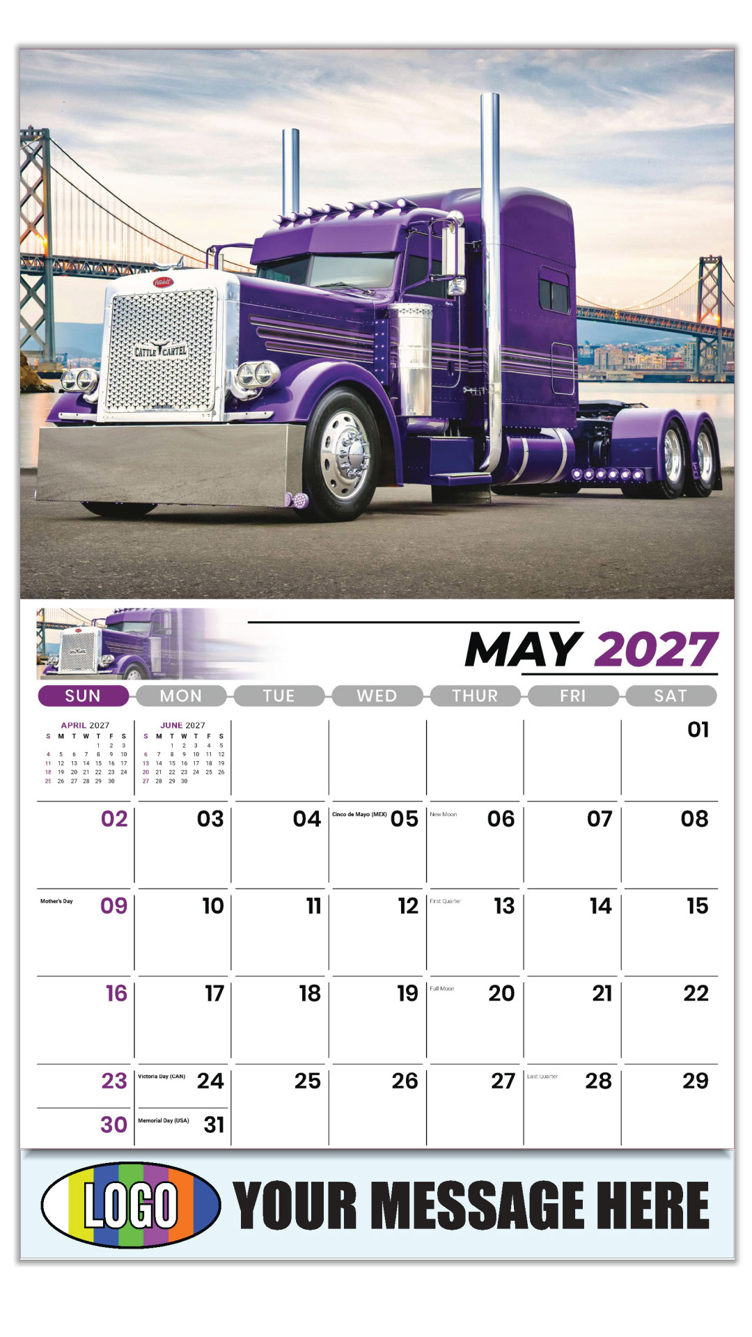 2027 Kings of the Road Business Promotional Calendar