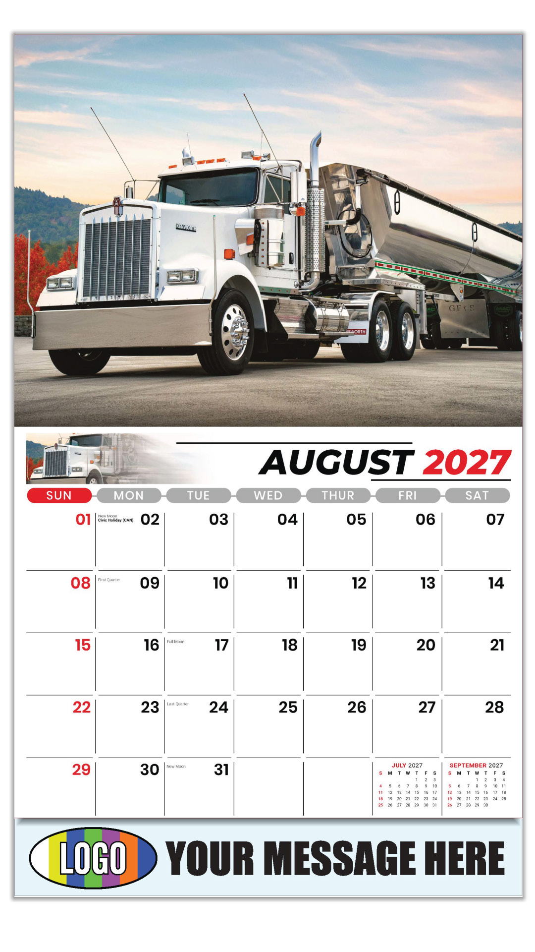 2027 Kings of the Road Business Promotional Calendar