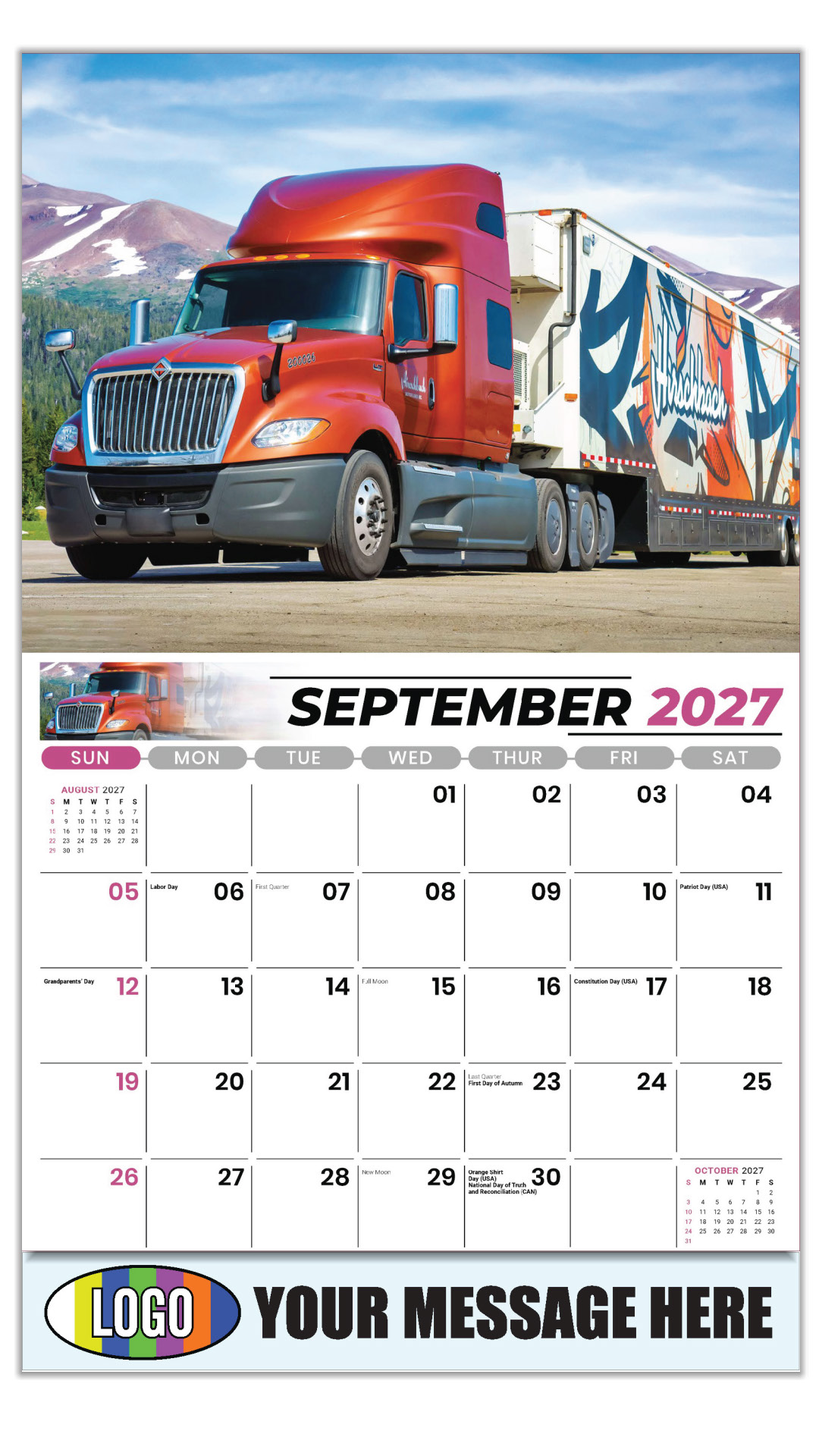 2027 Kings of the Road Business Promotional Calendar