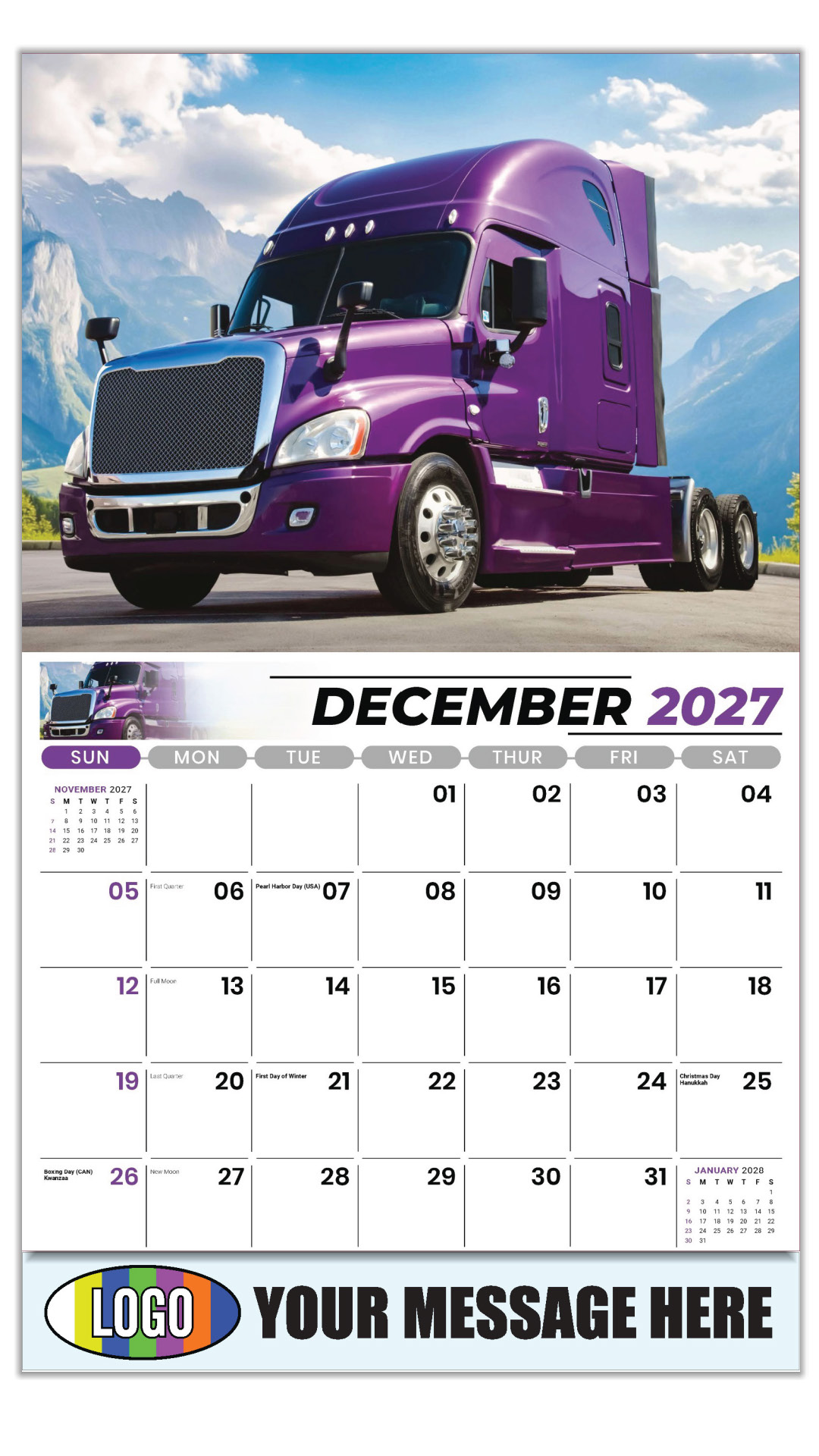 2027 Kings of the Road Business Promotional Calendar