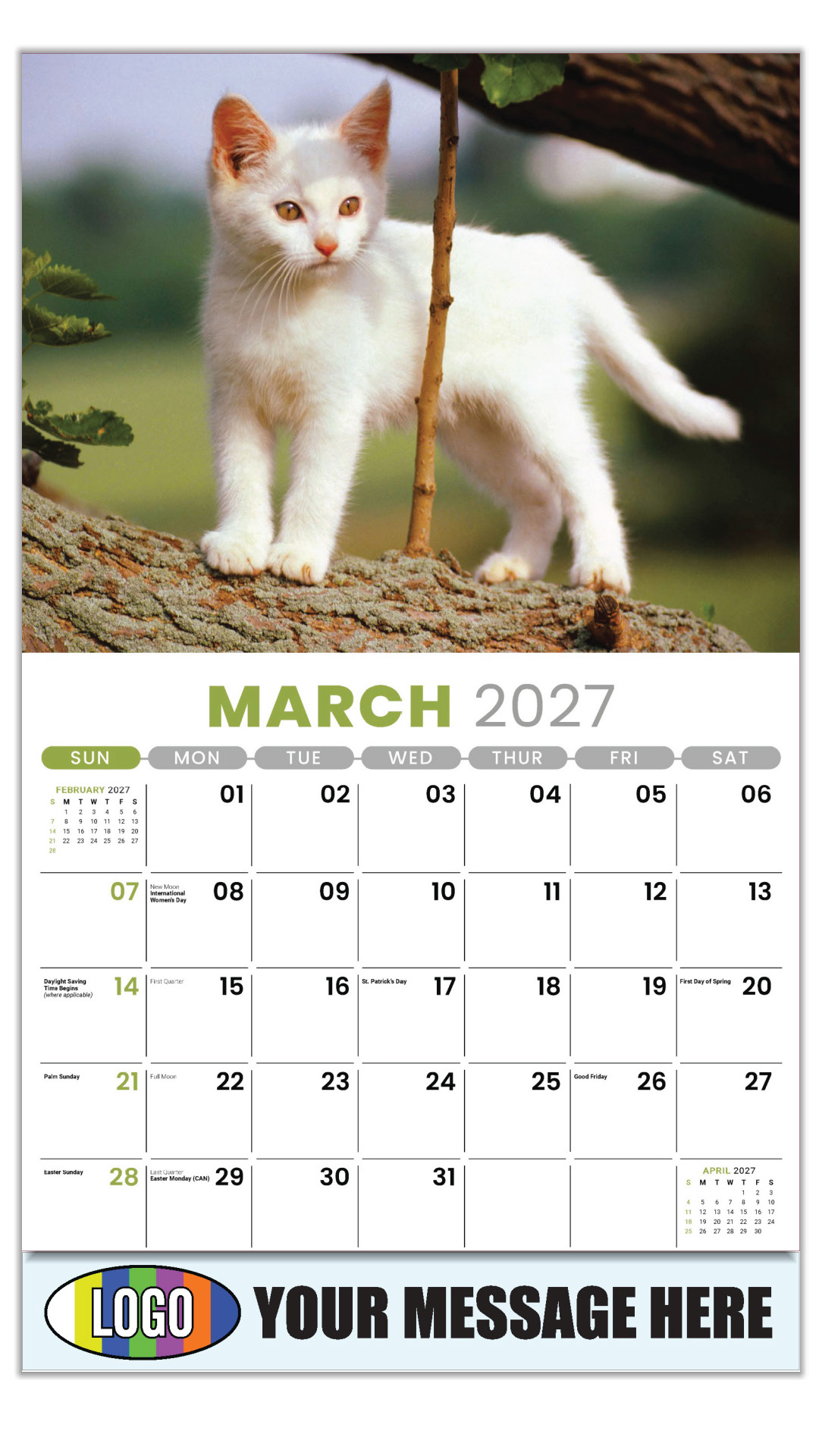 2027 Kittens Business Promotional Calendar