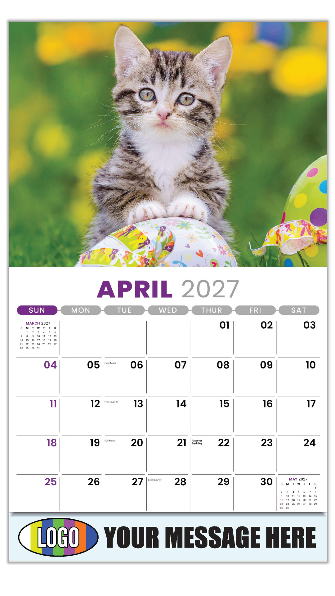 2027 Kittens Business Promotional Calendar