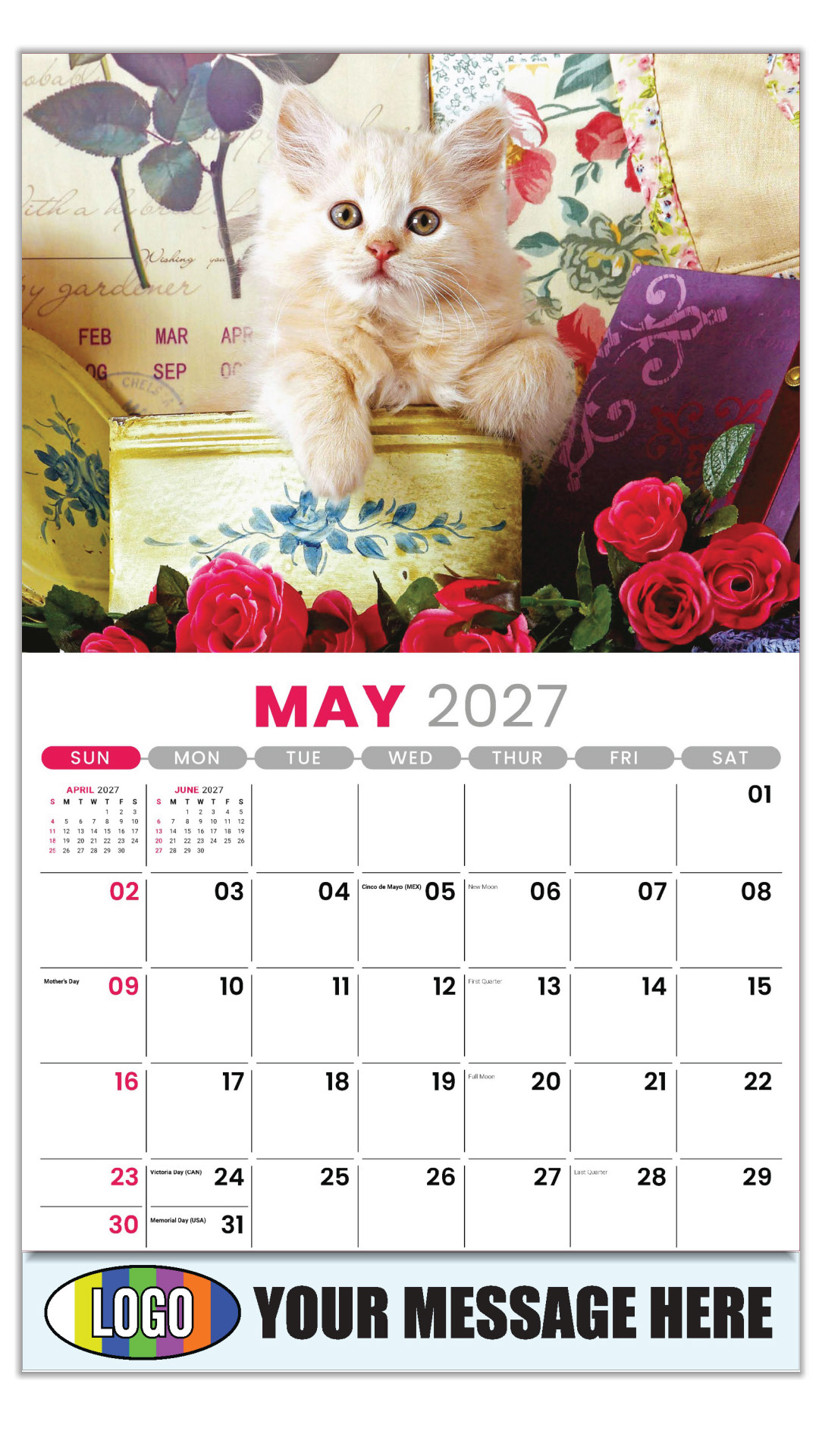 2027 Kittens Business Promotional Calendar