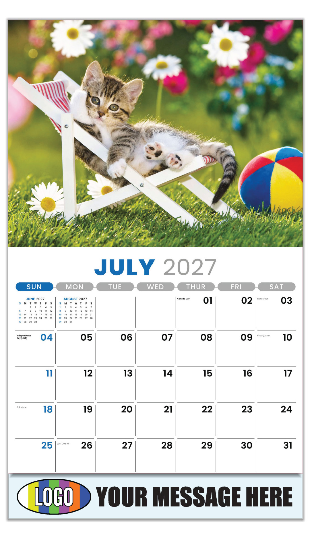 2027 Kittens Business Promotional Calendar