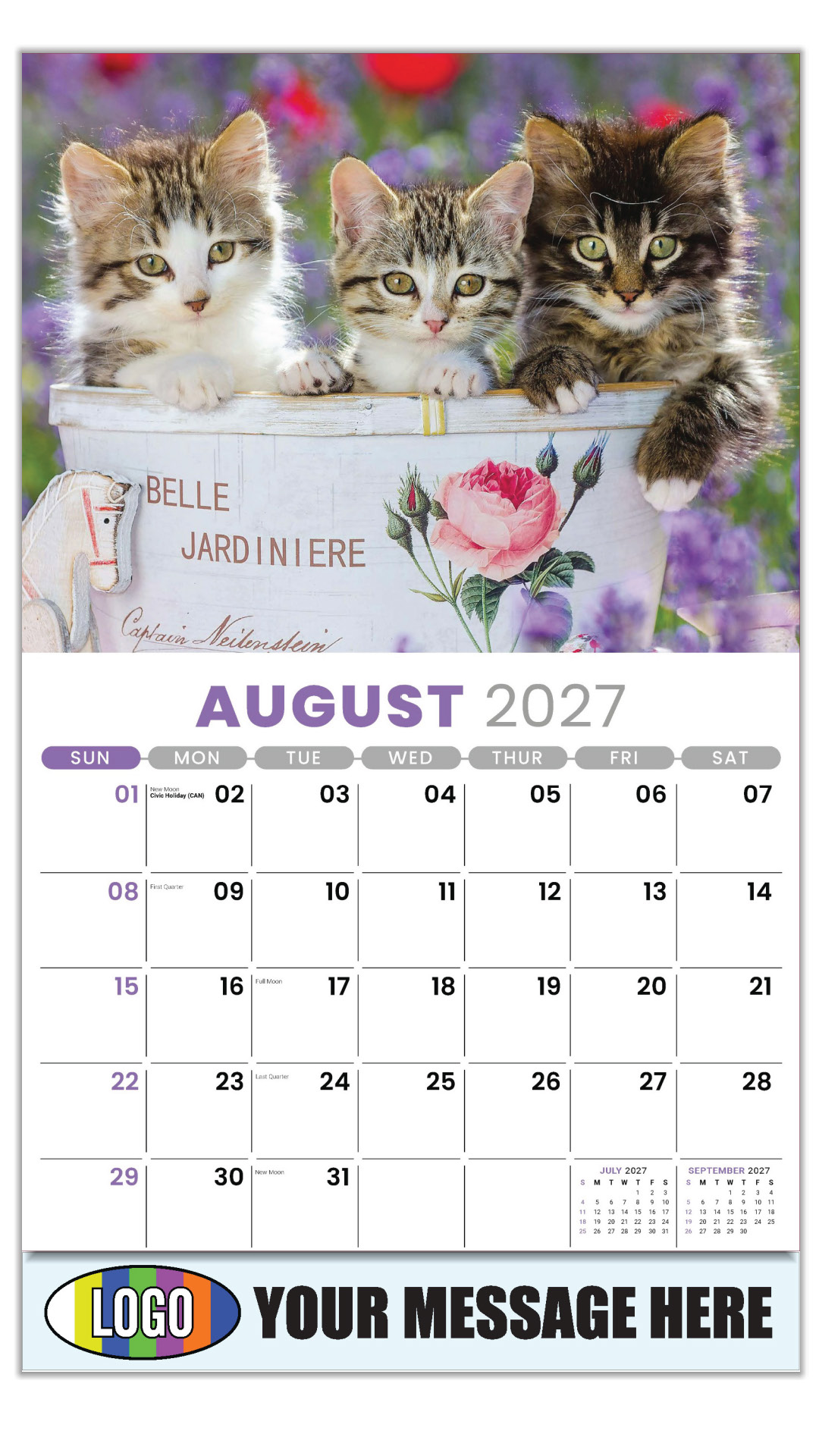 2027 Kittens Business Promotional Calendar