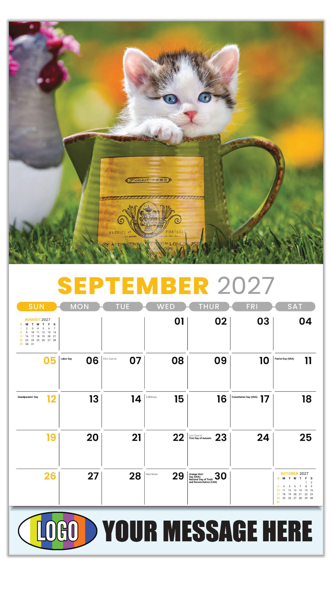 2027 Kittens Business Promotional Calendar