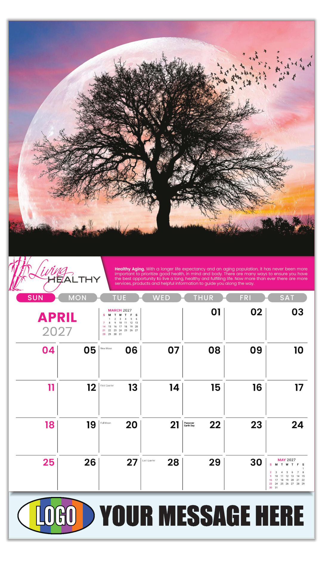 2027 Living Healthy Business Promotional Calendar