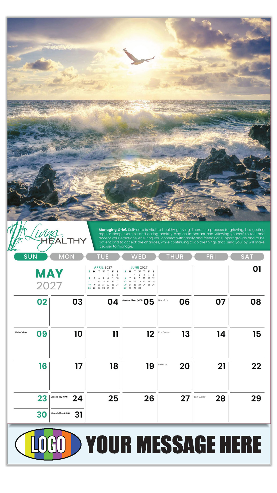 2027 Living Healthy Business Promotional Calendar