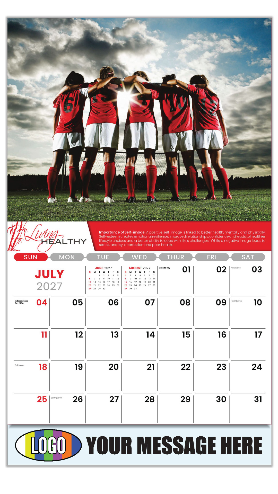 2027 Living Healthy Business Promotional Calendar