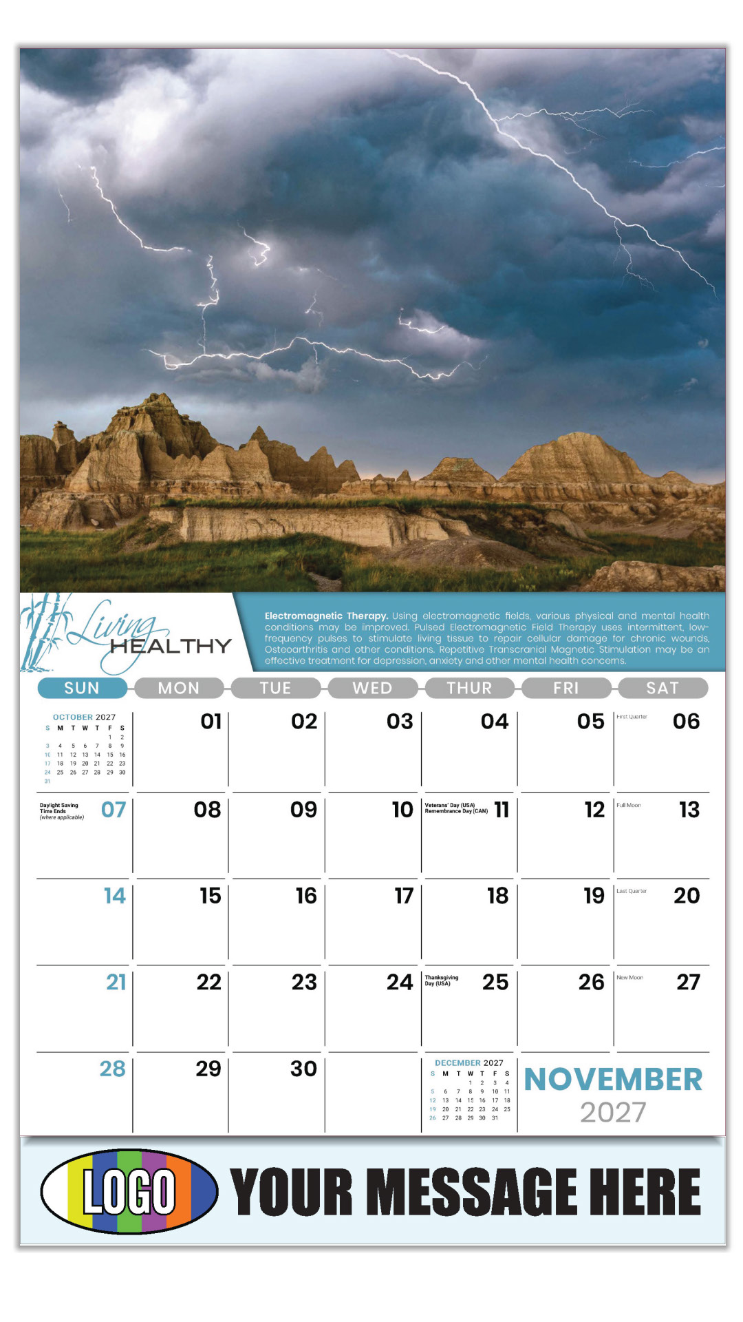2027 Living Healthy Business Promotional Calendar