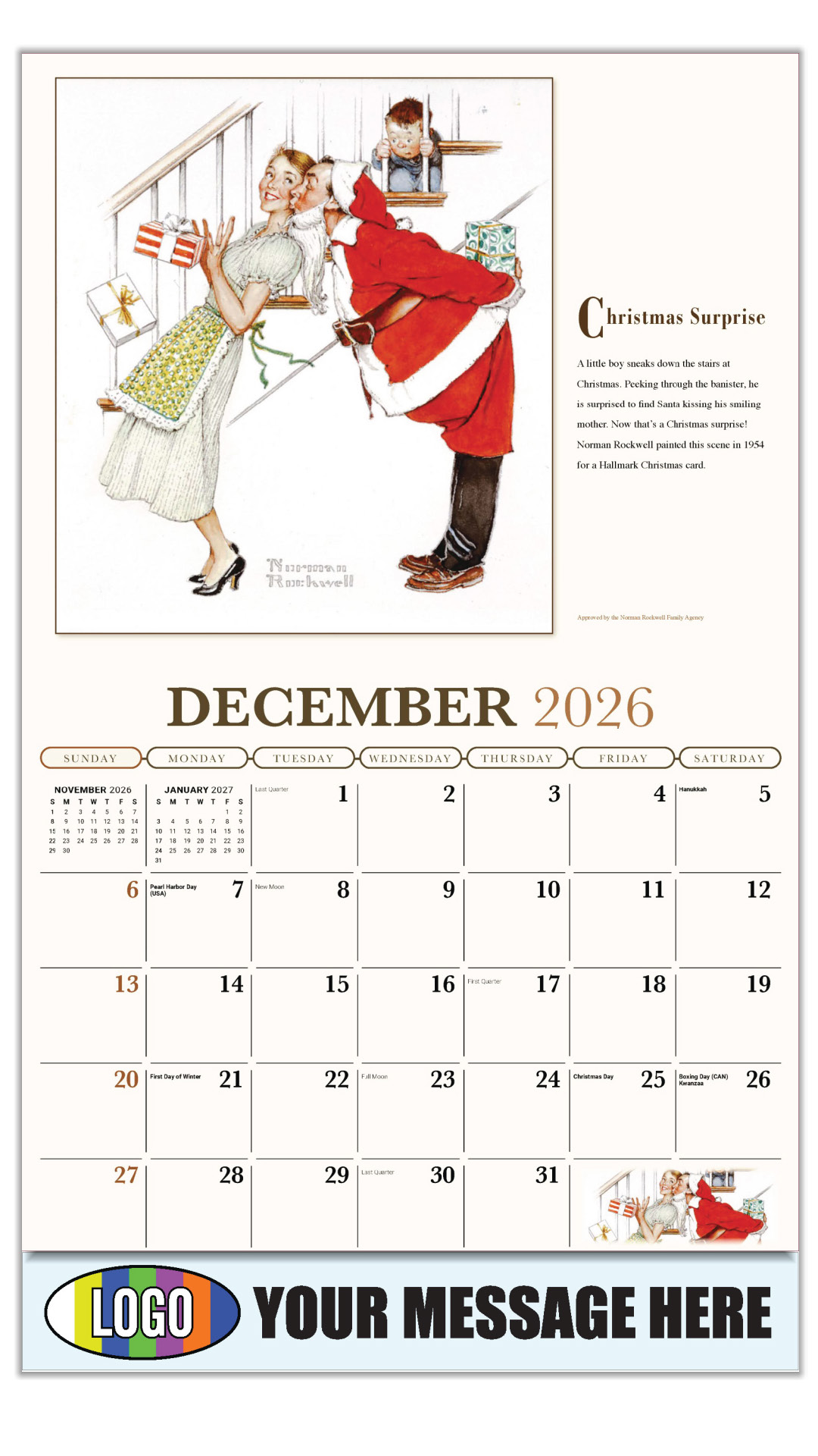 2027 Norman Rockwell Business Promotional Calendar - Memorable Images