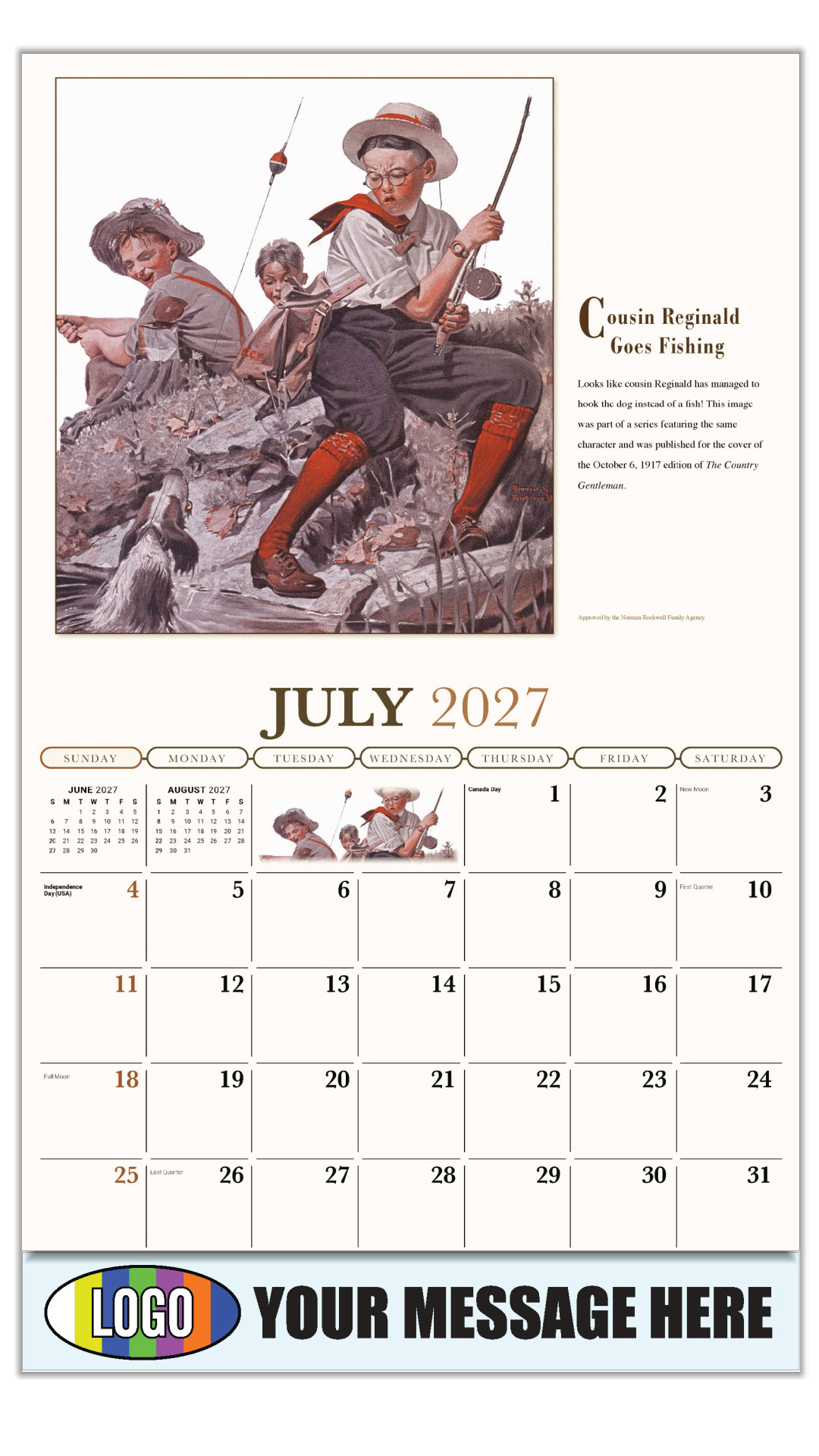 2027 Norman Rockwell Business Promotional Calendar - Memorable Images