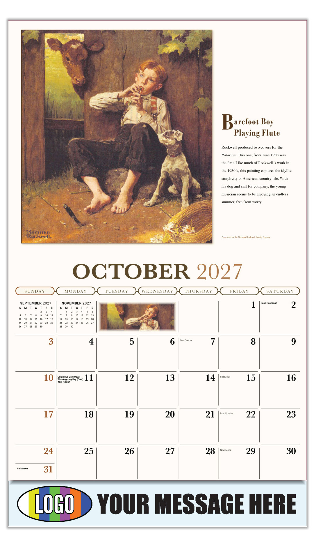 2027 Norman Rockwell Business Promotional Calendar - Memorable Images