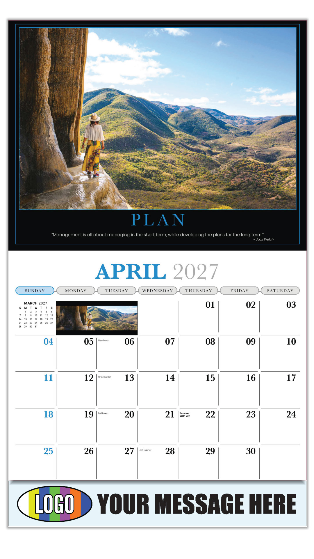 2027 Motivational Poster Business Promotional Calendar