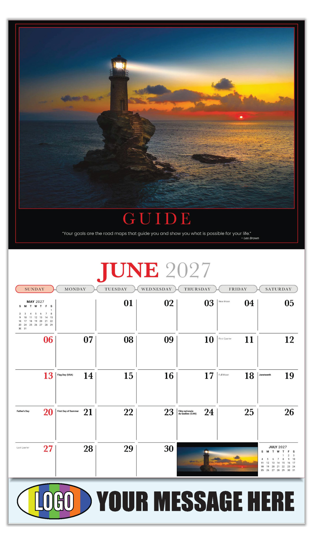 2027 Motivational Poster Business Promotional Calendar