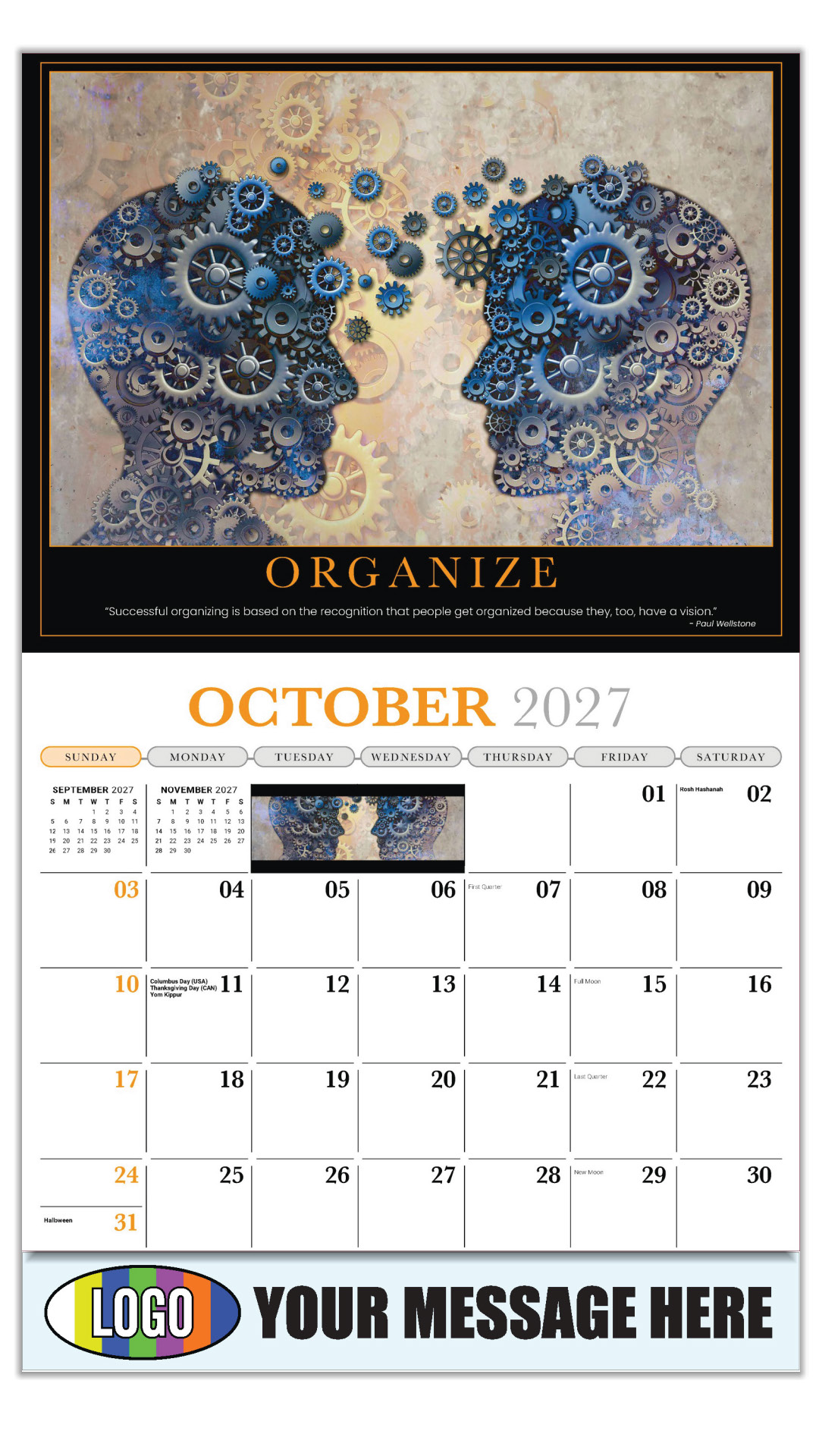2027 Motivational Poster Business Promotional Calendar