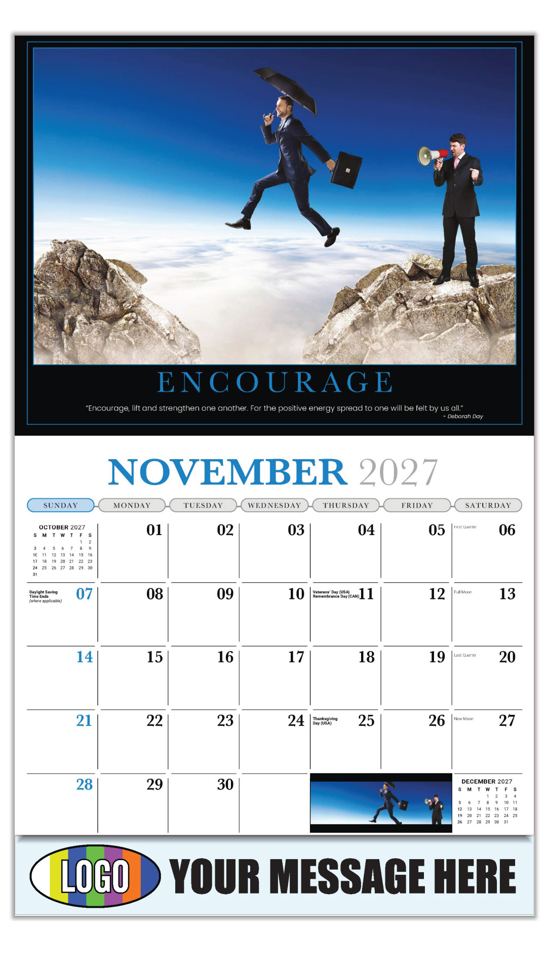 2027 Motivational Poster Business Promotional Calendar
