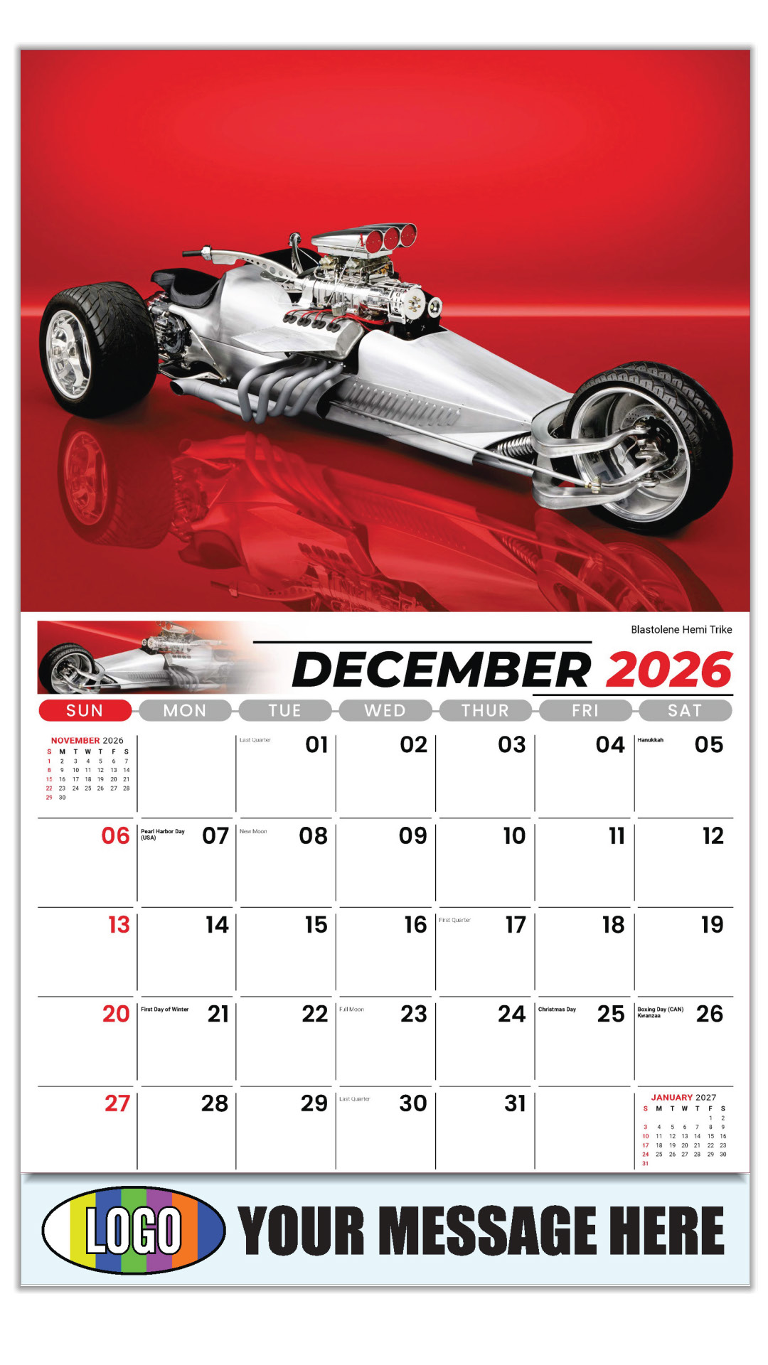2027 Motorcycle Mania Business Promotional Calendar