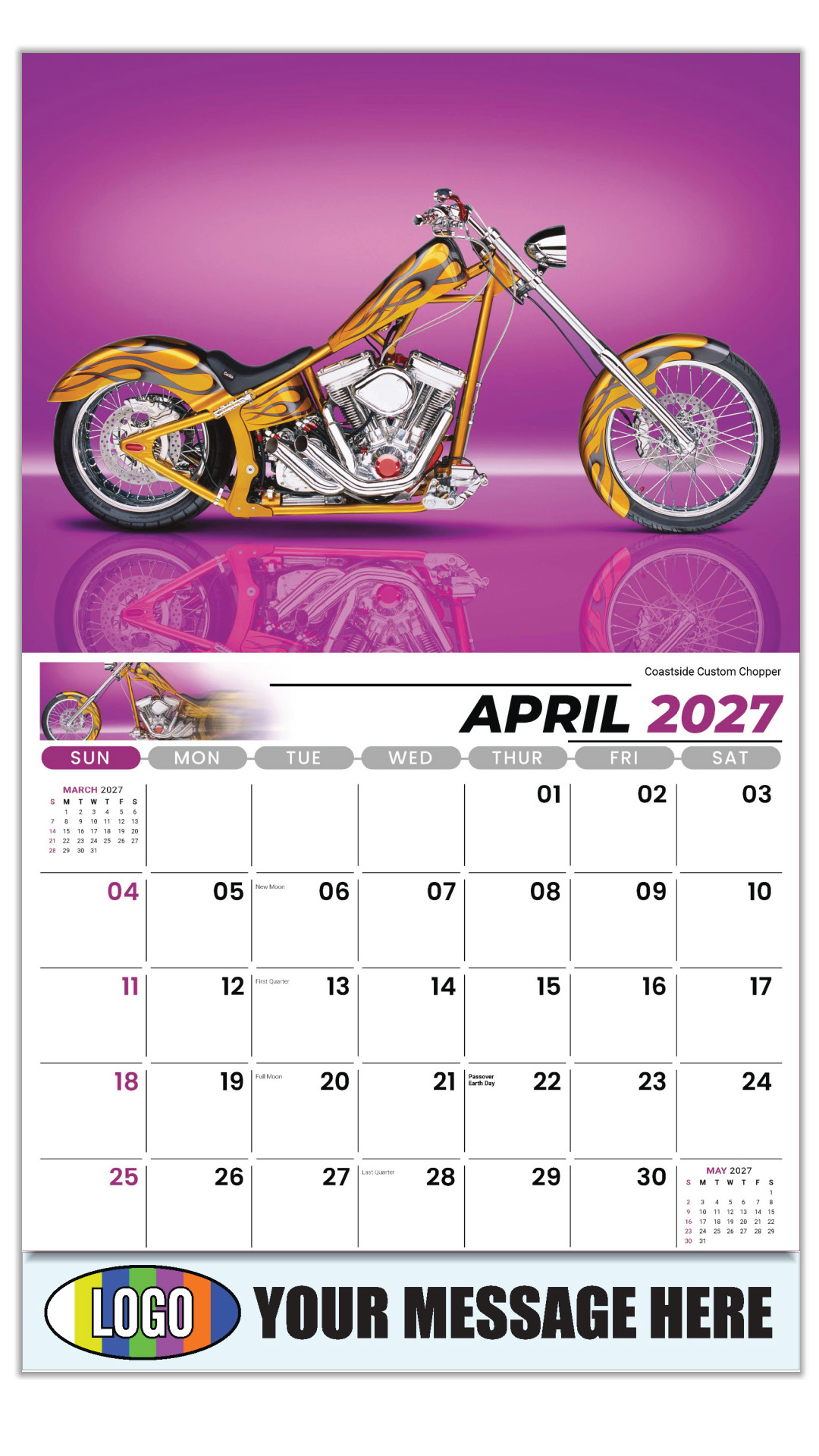 2027 Motorcycle Mania Business Promotional Calendar