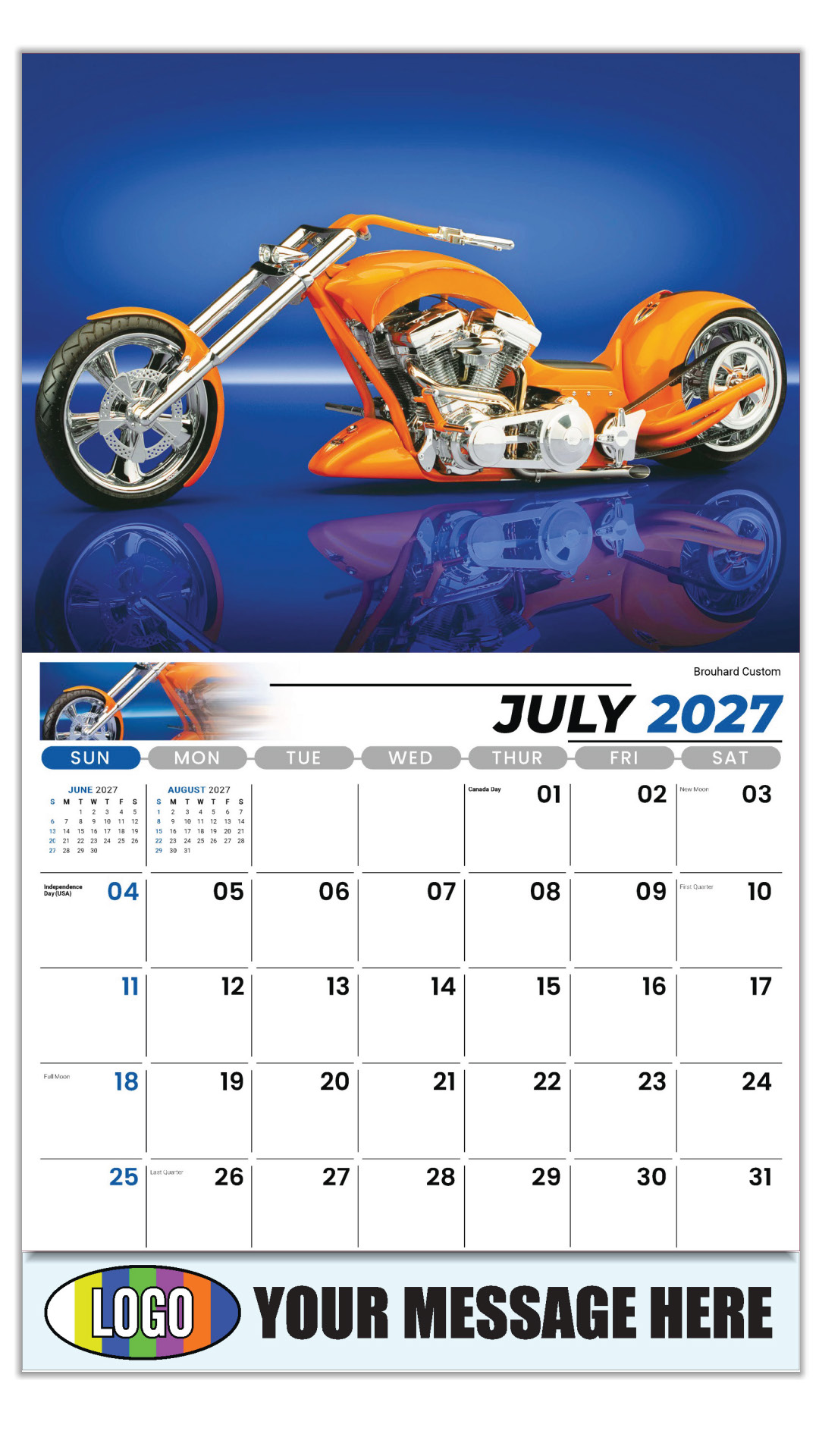 2027 Motorcycle Mania Business Promotional Calendar