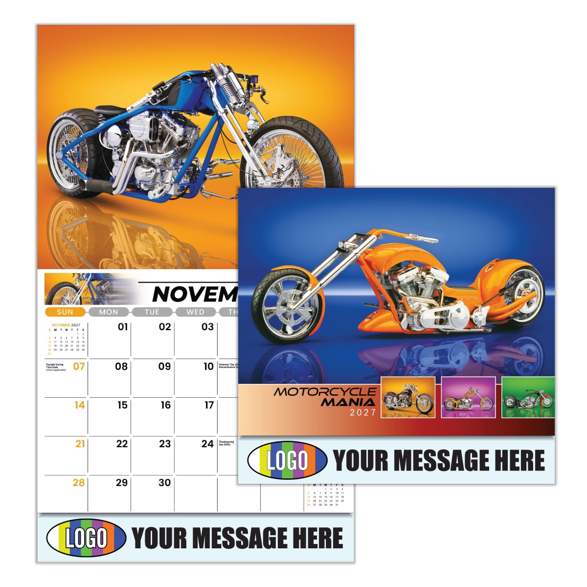 2027 Motorcycle Mania Business Promotional Calendar