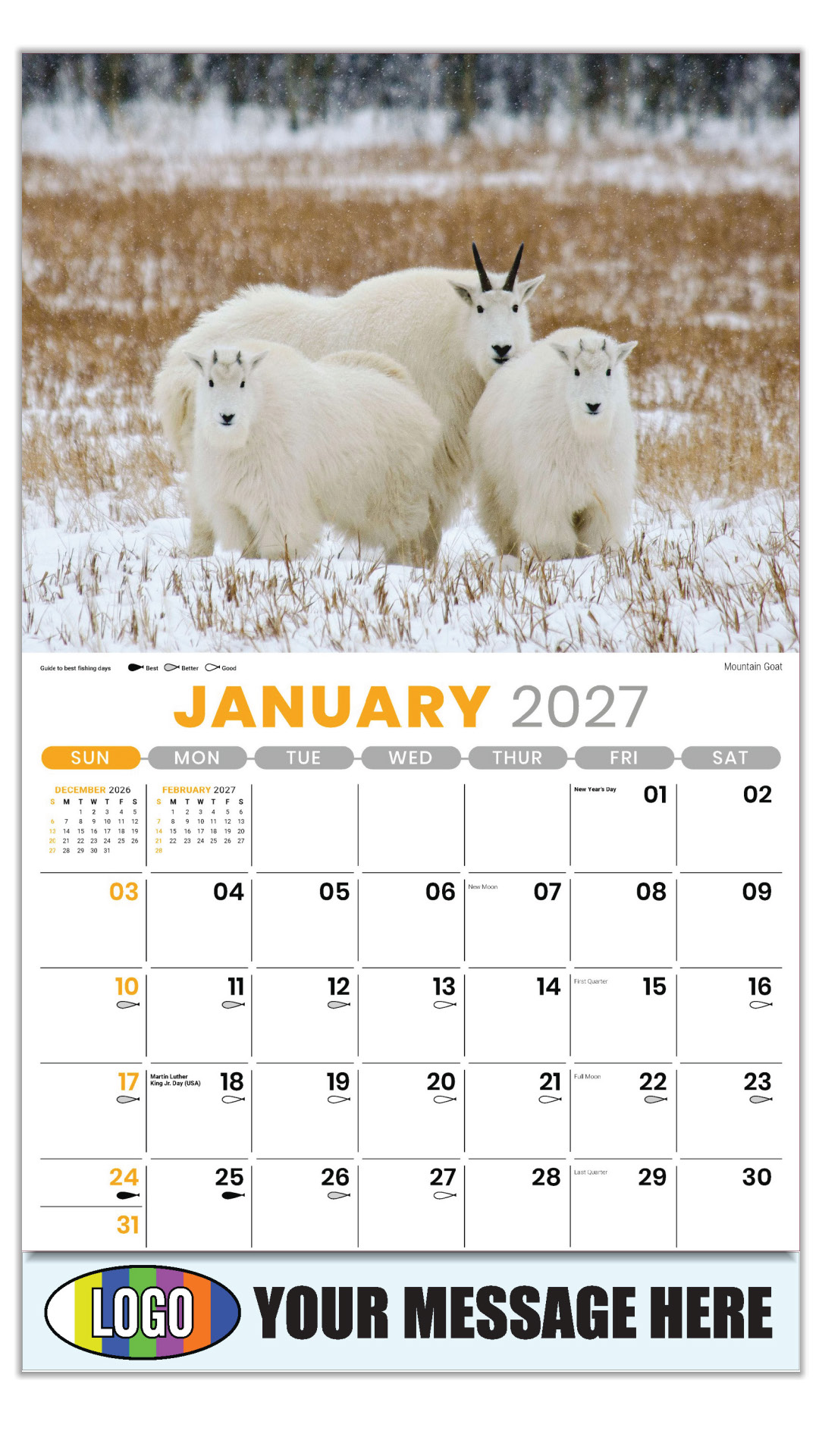 2027 North American Wildlife Business Promotional Calendar