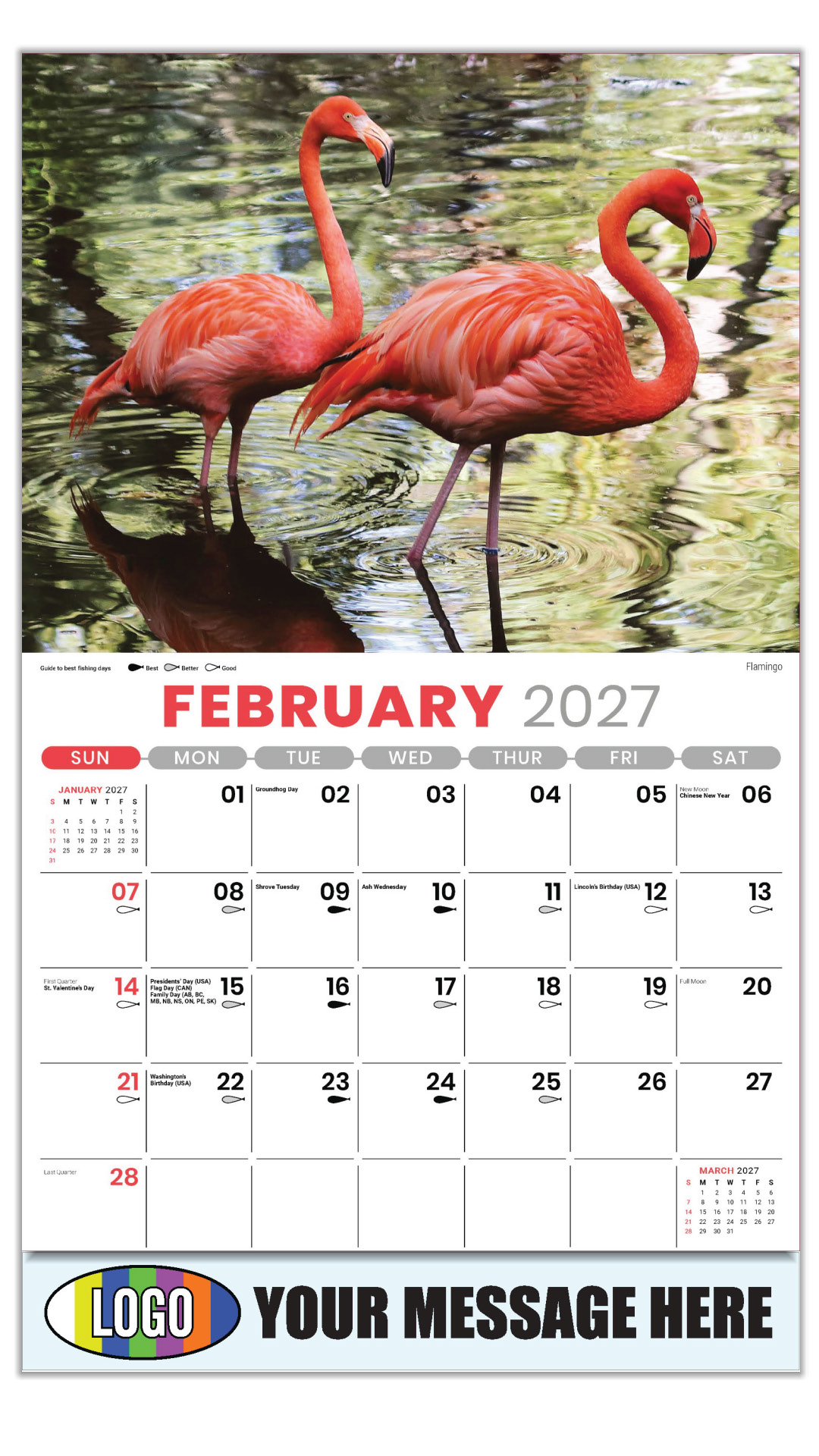 2027 North American Wildlife Business Promotional Calendar