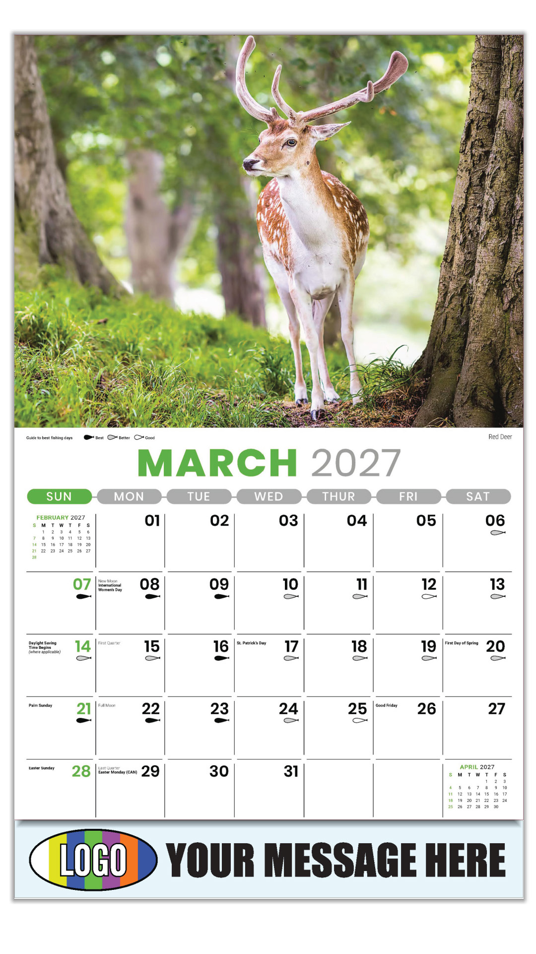 2027 North American Wildlife Business Promotional Calendar