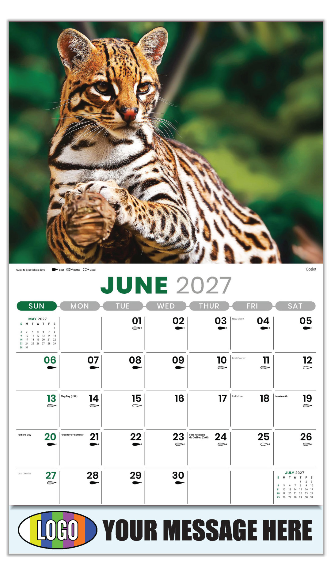 2027 North American Wildlife Business Promotional Calendar