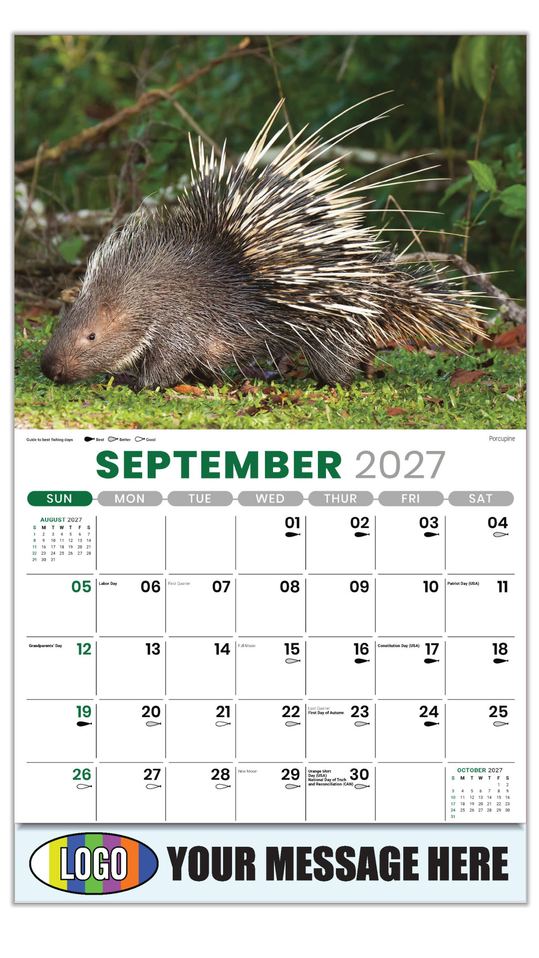 2027 North American Wildlife Business Promotional Calendar