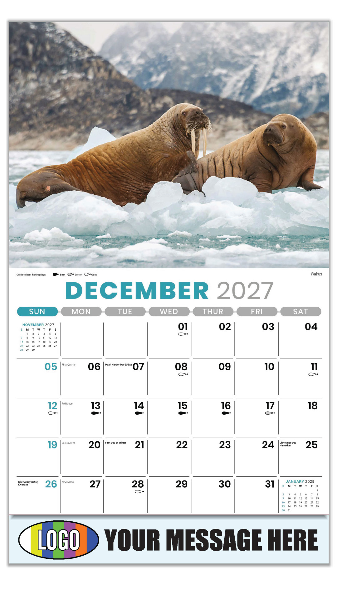 2027 North American Wildlife Business Promotional Calendar
