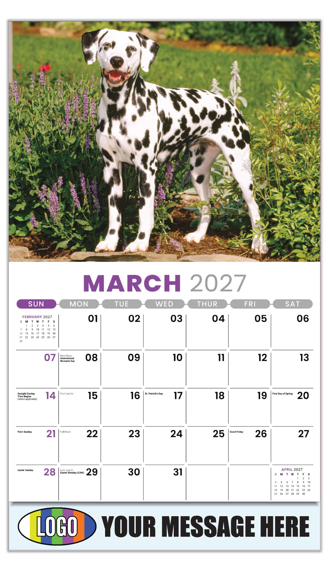 2027 Pets Business Promotional Calendar