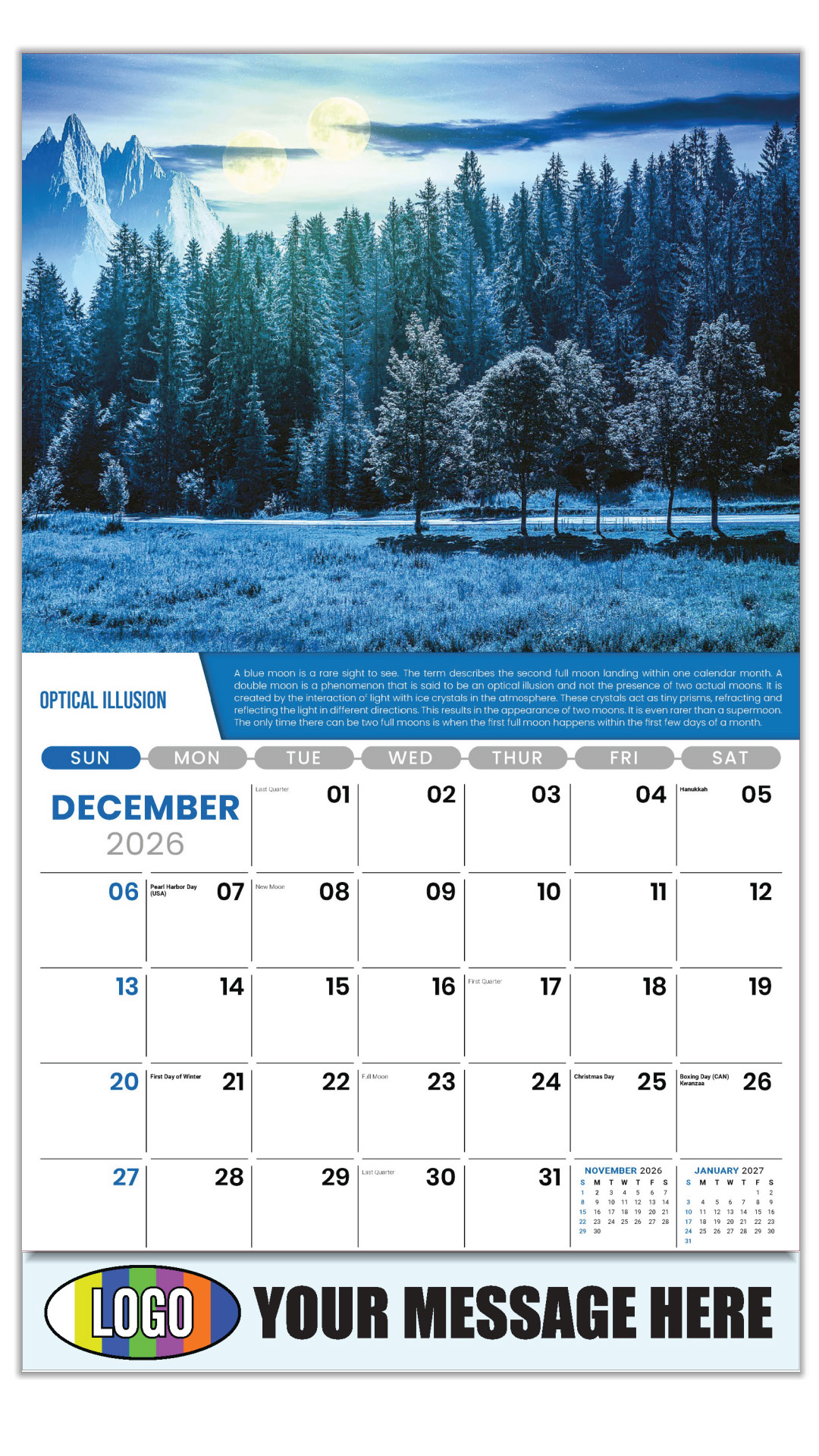 2027 Planet Earth Business Promotional Calendar