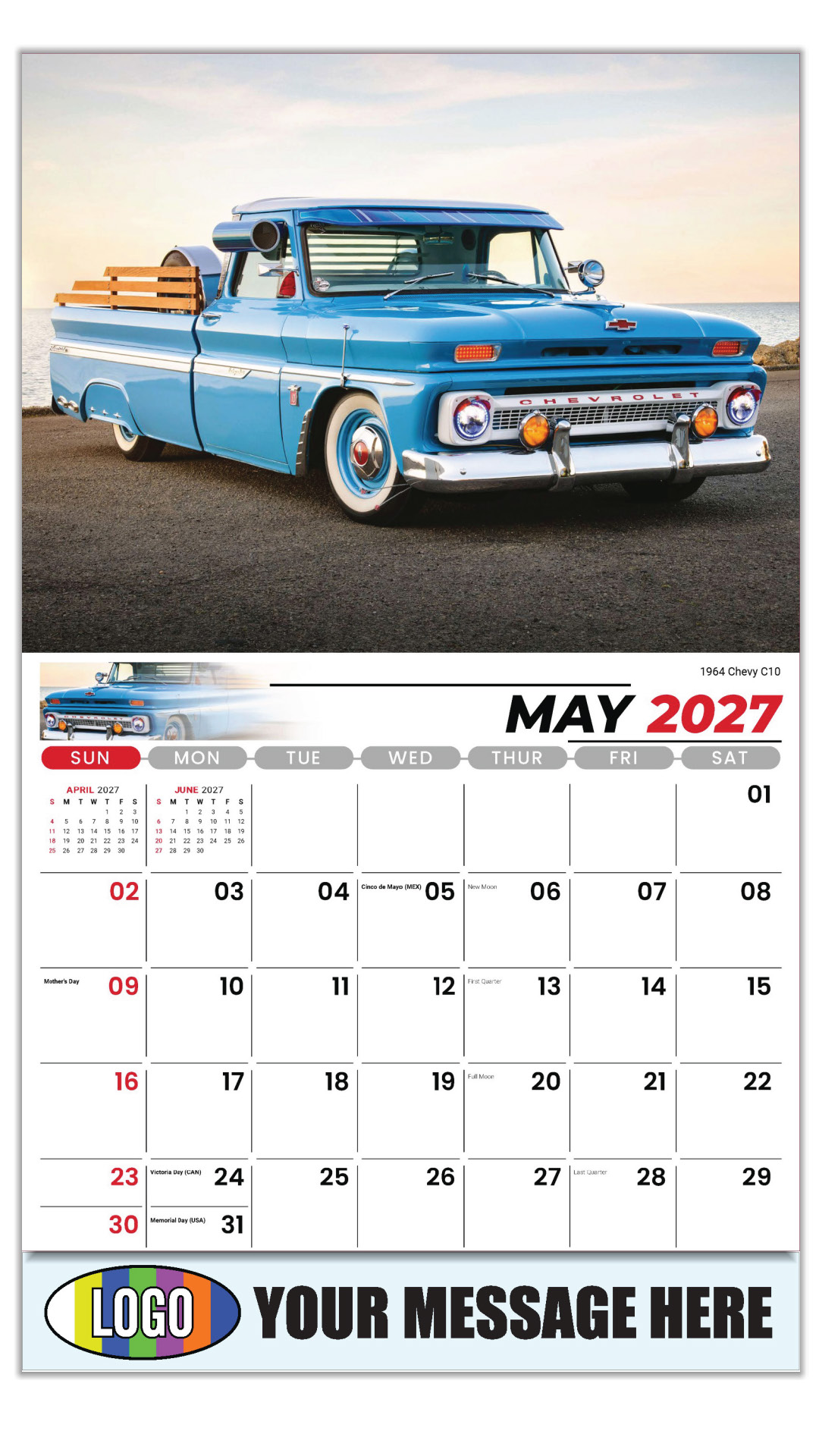 2027 Pumped-Up Pickups Business Promotional Calendar