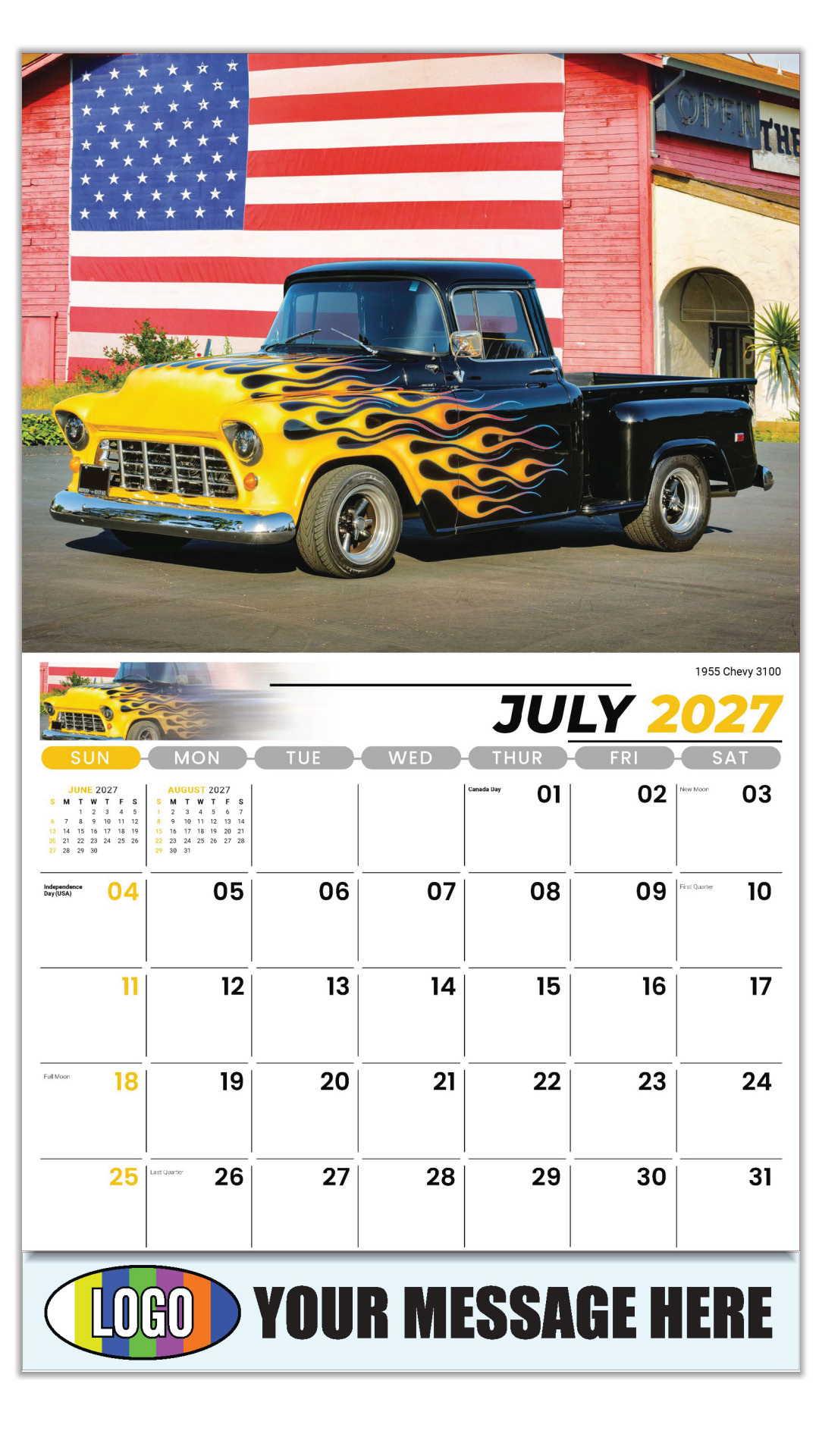 2027 Pumped-Up Pickups Business Promotional Calendar
