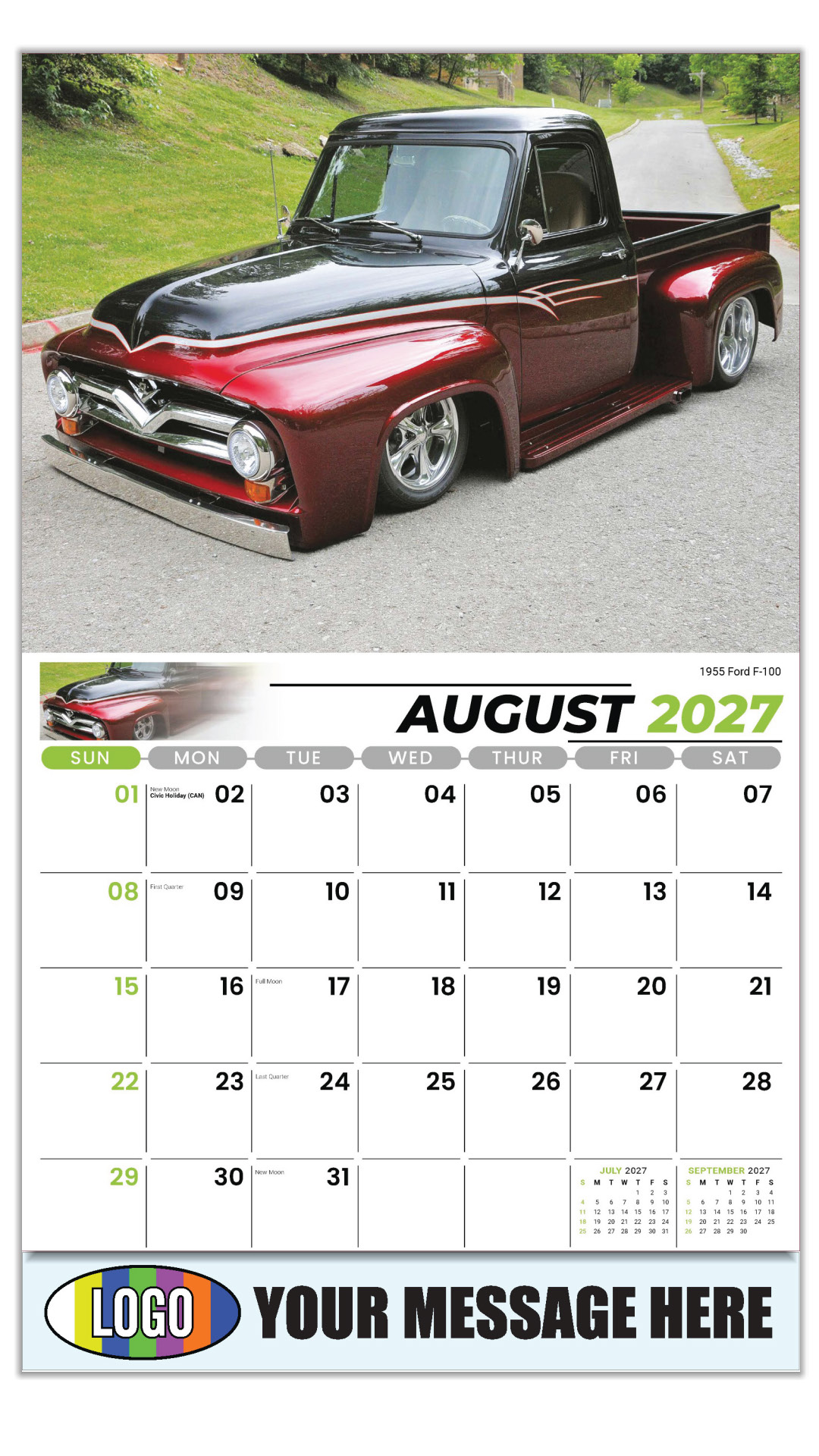 2027 Pumped-Up Pickups Business Promotional Calendar