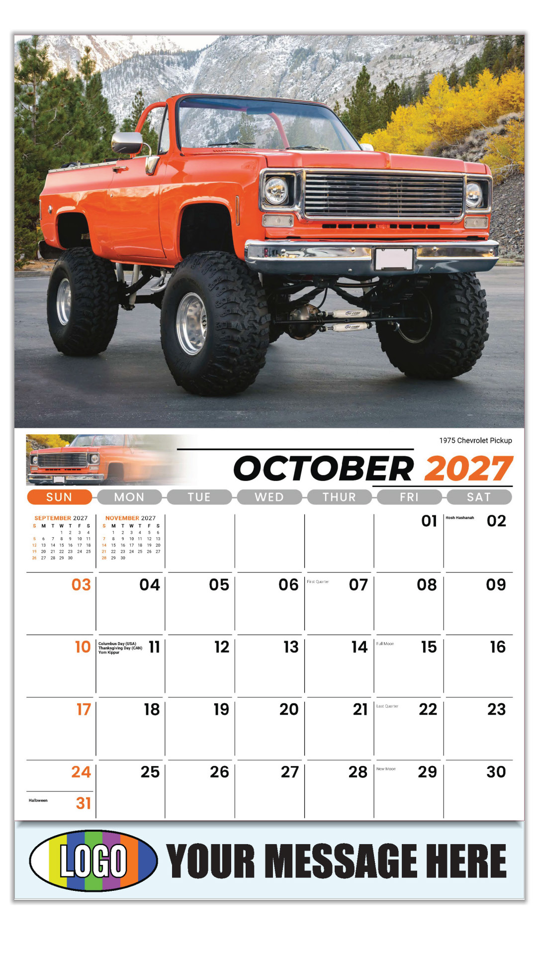 2027 Pumped-Up Pickups Business Promotional Calendar