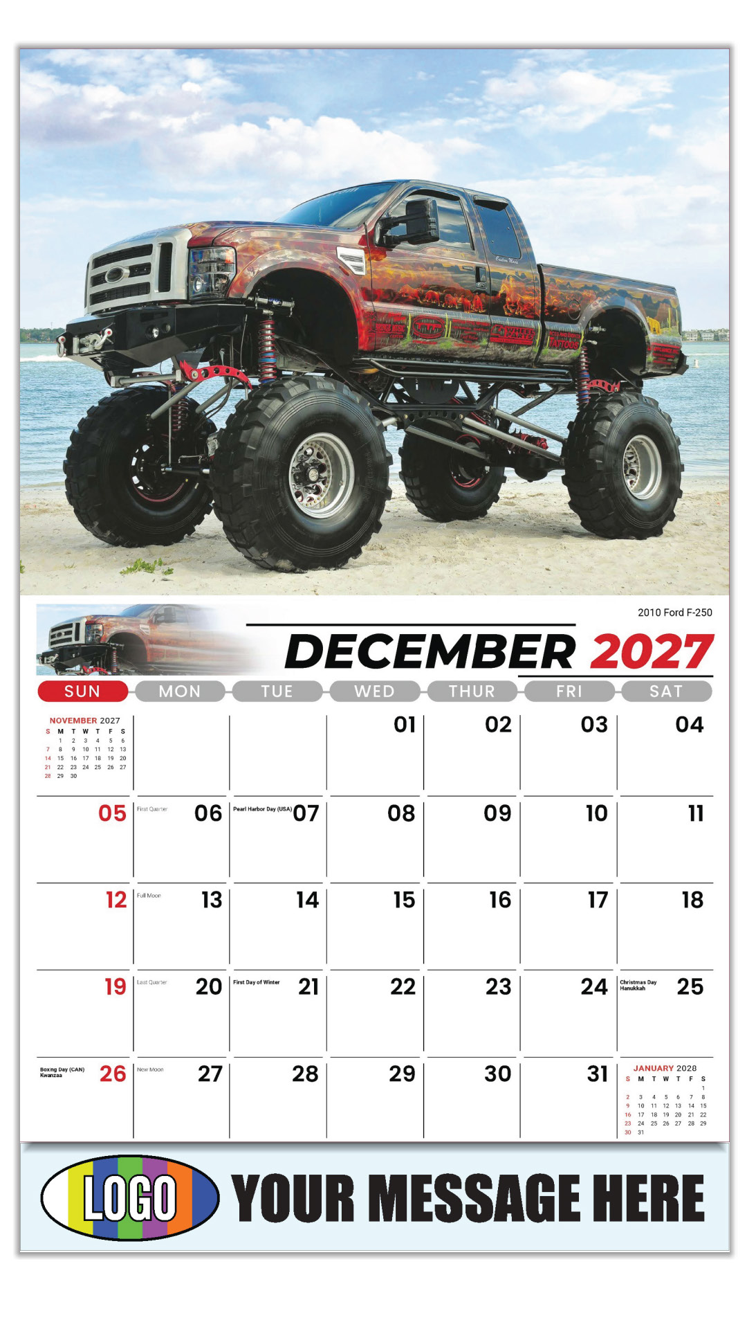 2027 Pumped-Up Pickups Business Promotional Calendar