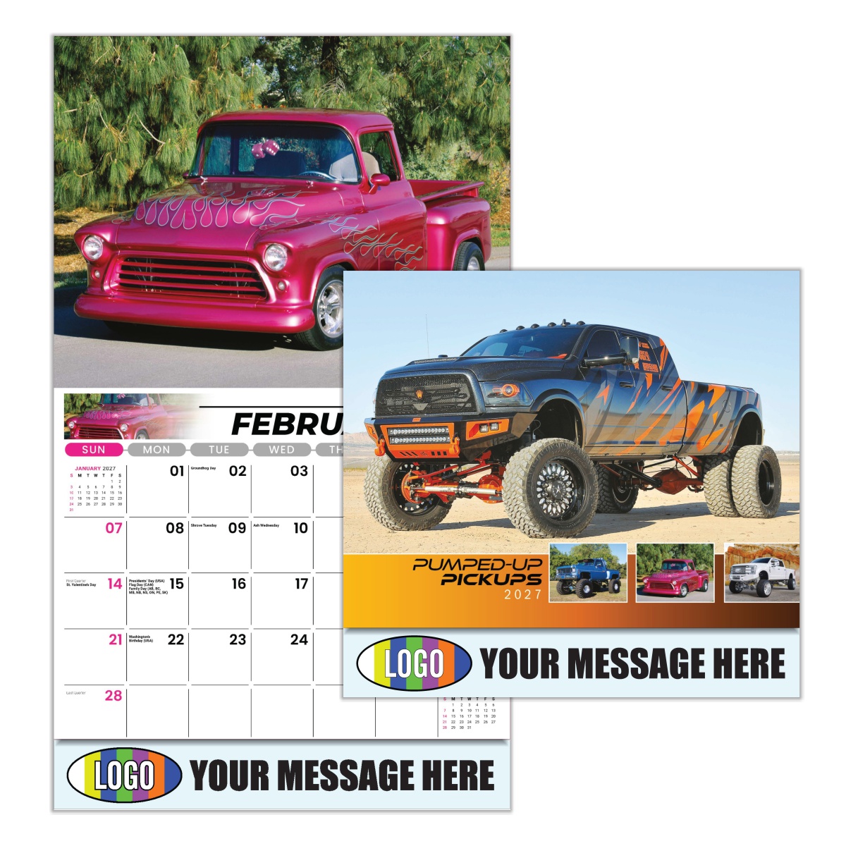 2027 Pumped-Up Pickups Business Promotional Calendar