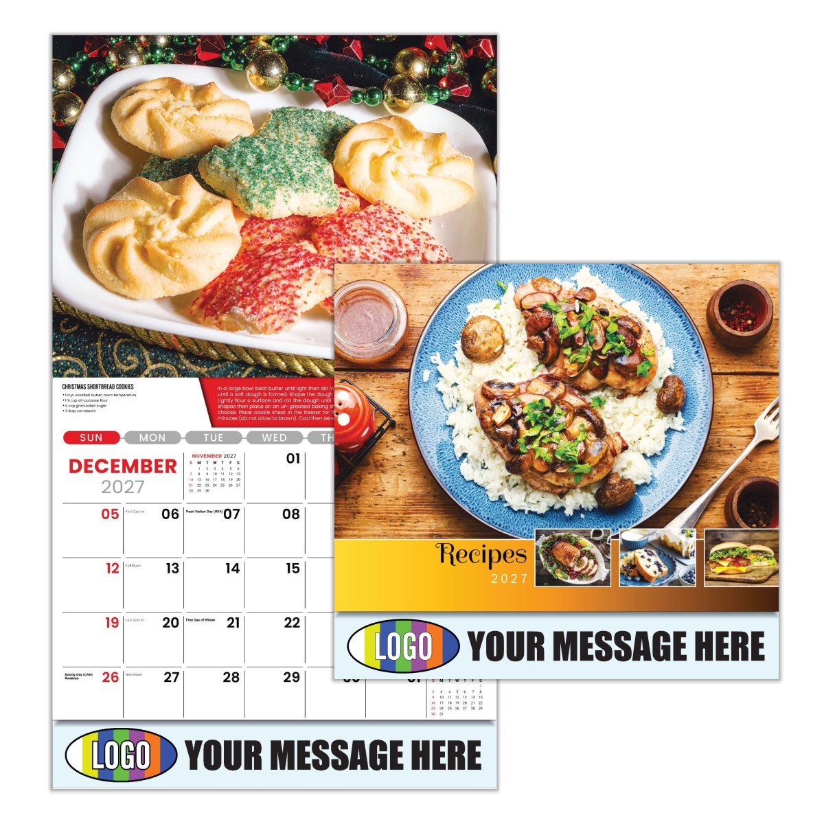 2027 Recipes Business Promotional Calendar