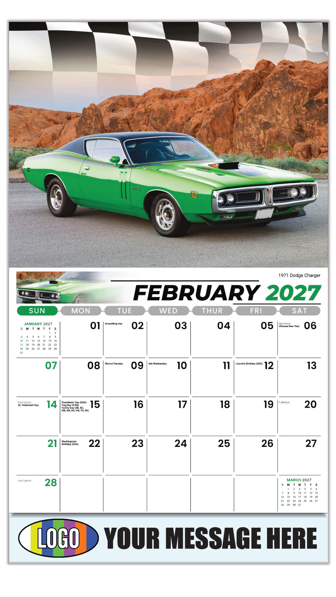 2027 Road Warriors Business Promotional Calendar